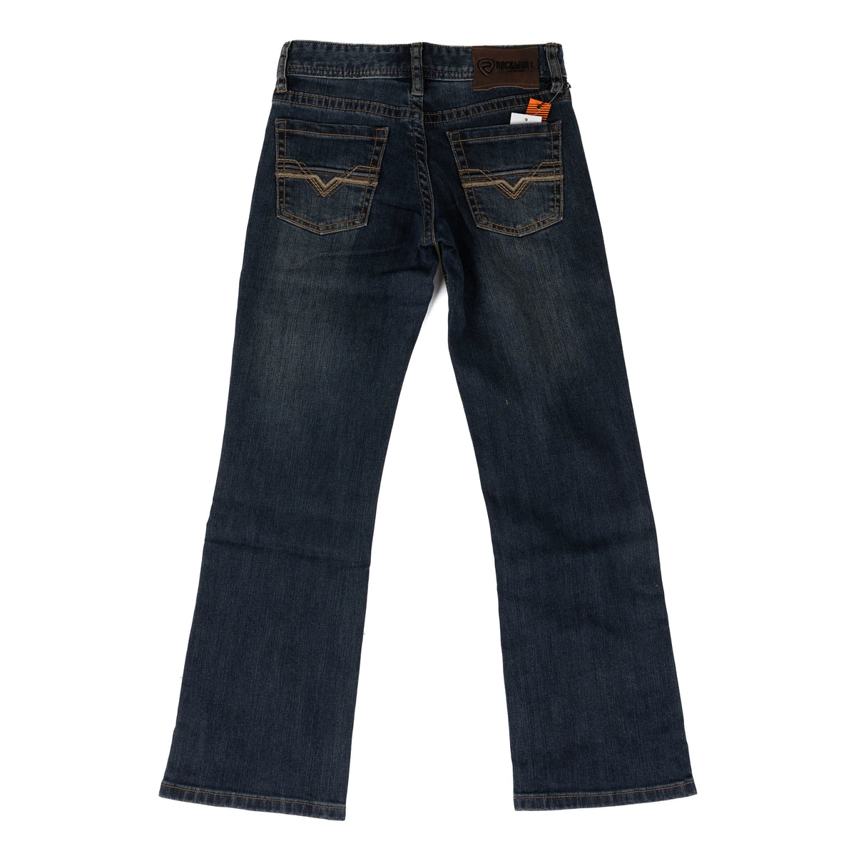 Rock and Roll Denim Boy's Regular Fit Dark Wash Bootcut Jeans BB0BD09798
