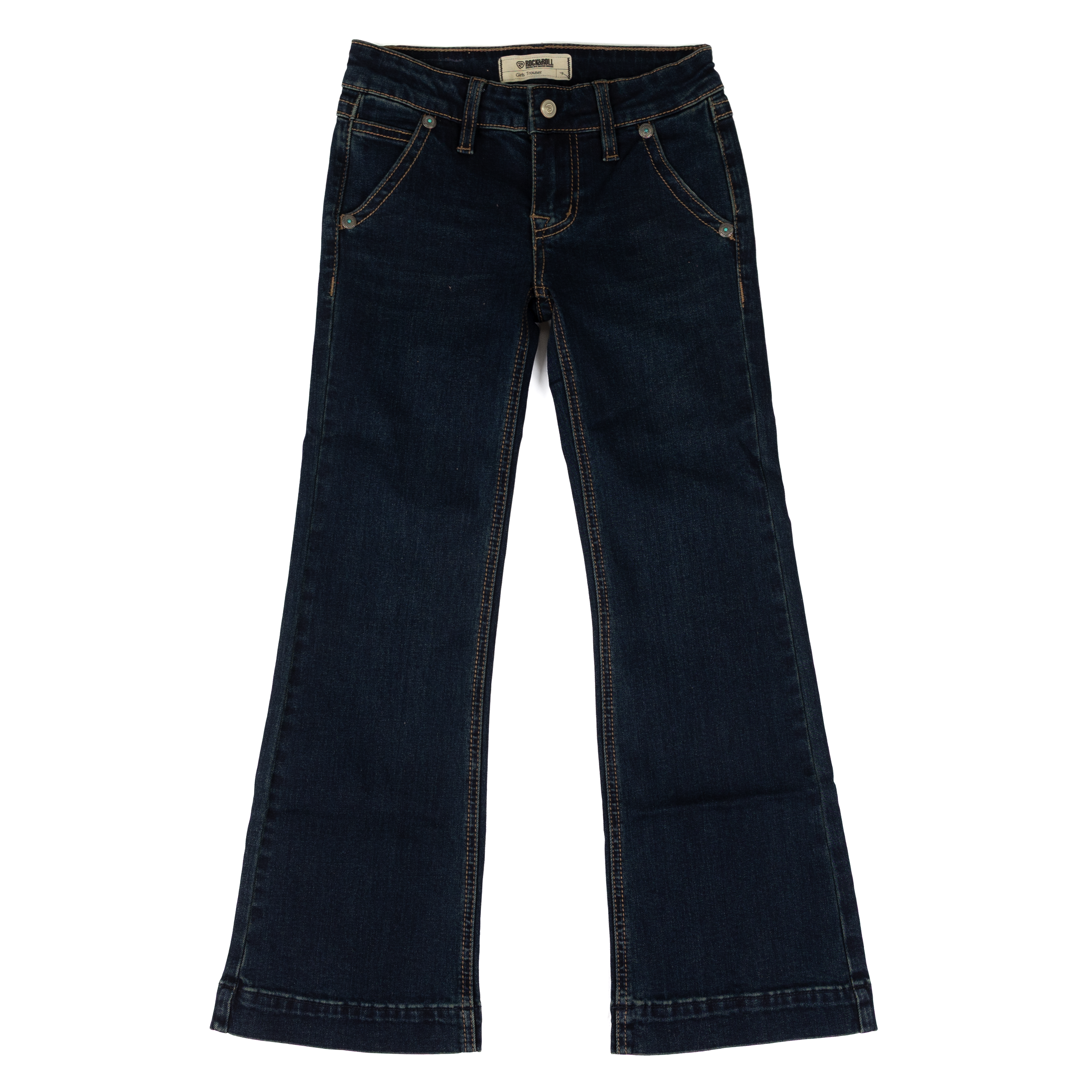 Rock and Roll Denim Girl's Dark Wash Trousers BG5MD09864