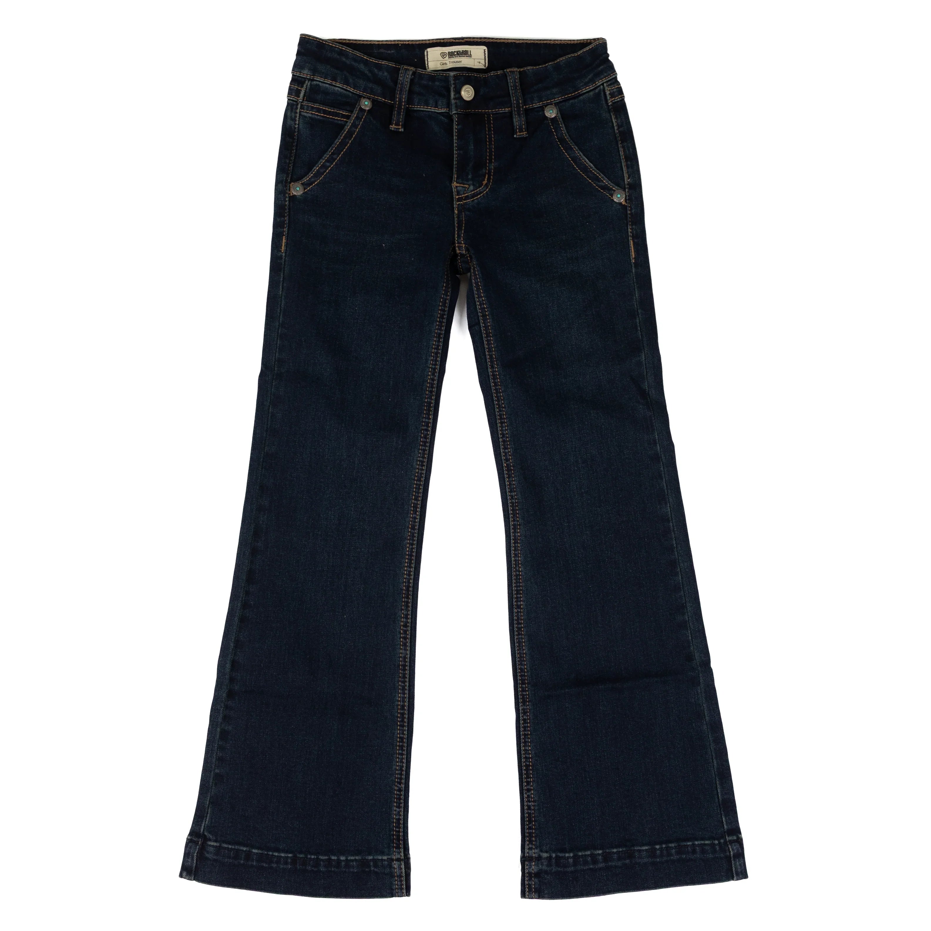 Rock and Roll Denim Girl's Dark Wash Trousers BG5MD09864