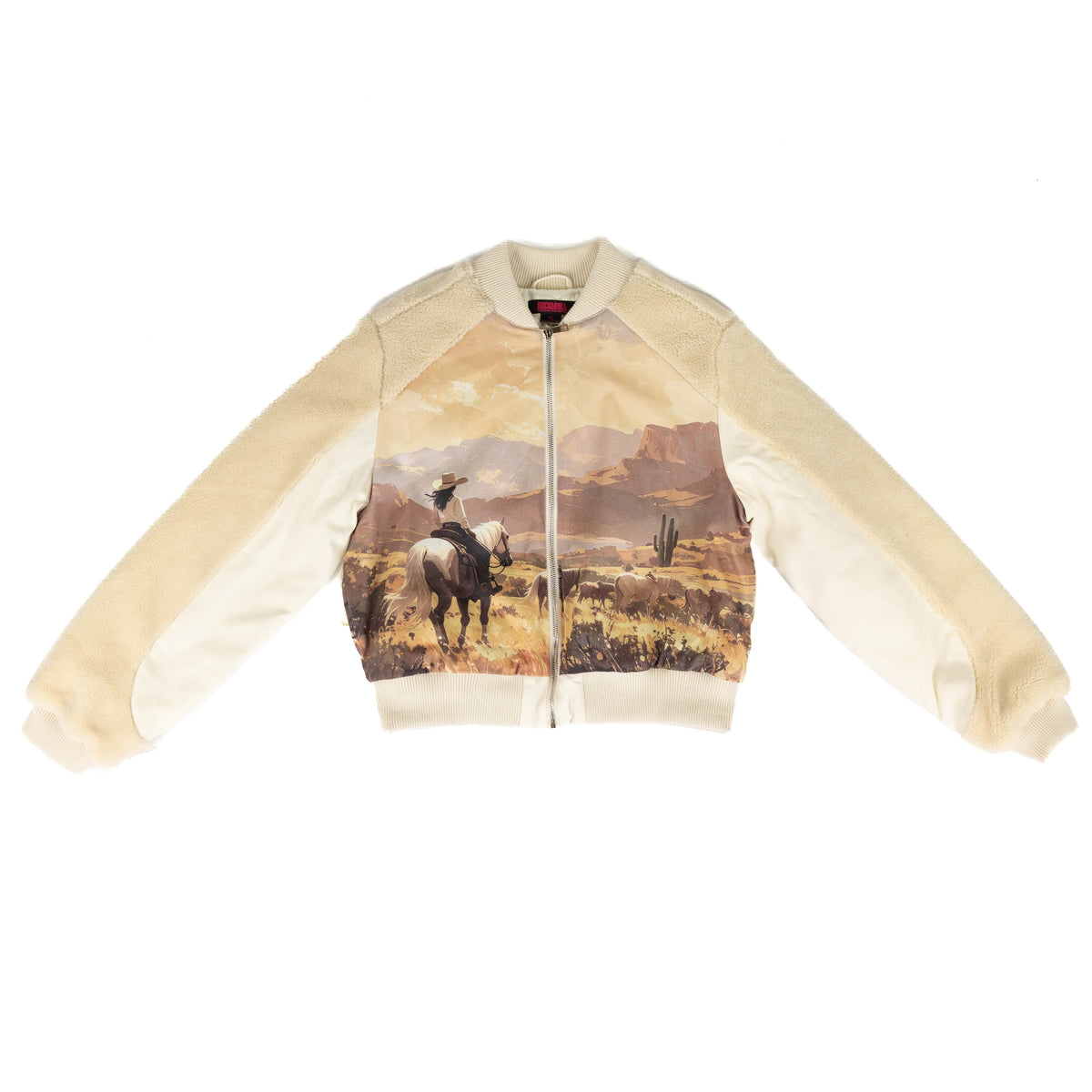 Rock and Roll Denim Women's Cream Cowgirl Bomber Jacket BW92C09653