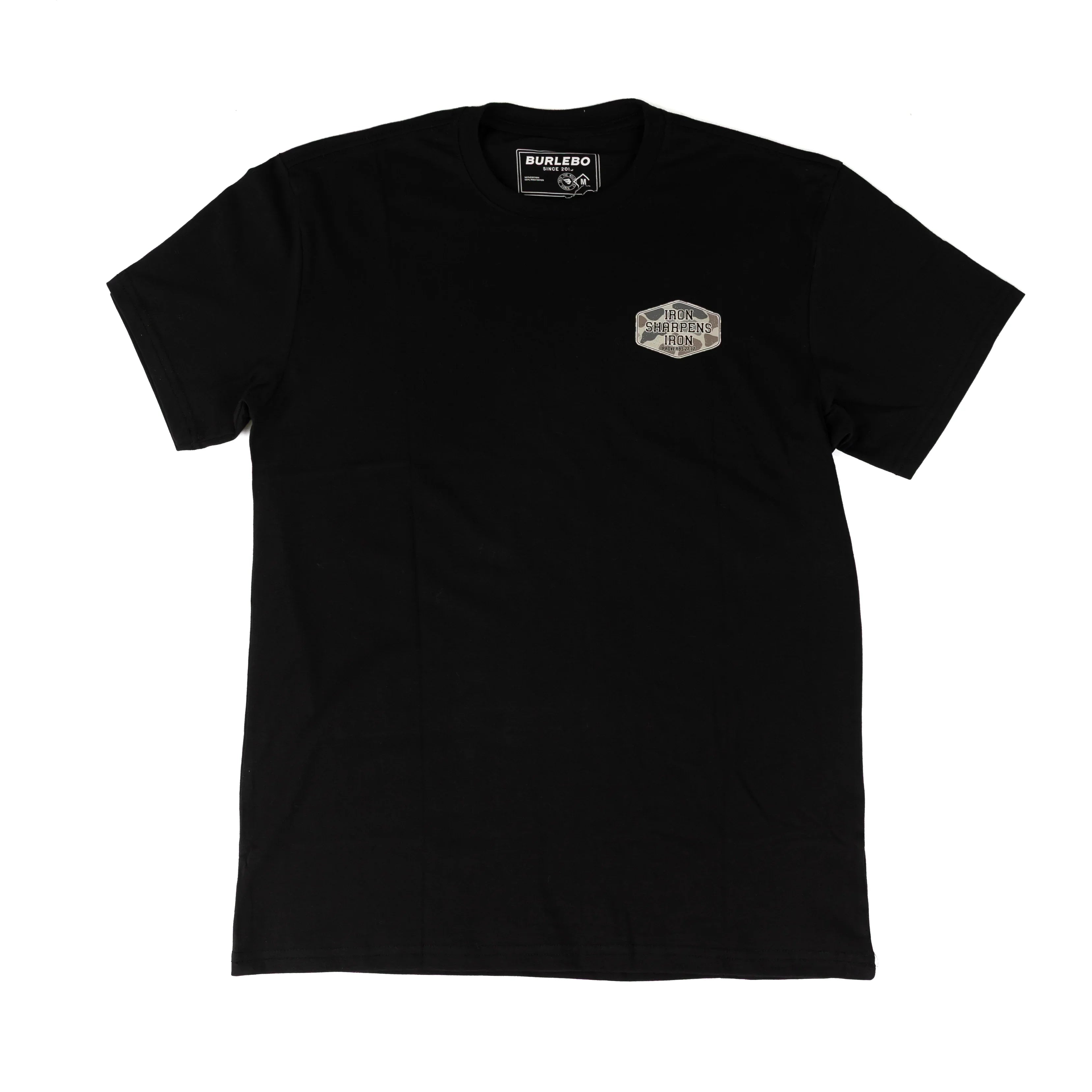Men's Burlebo Black Iron Sharpens Iron Short Sleeve Tee SST-ISIF26-BLK
