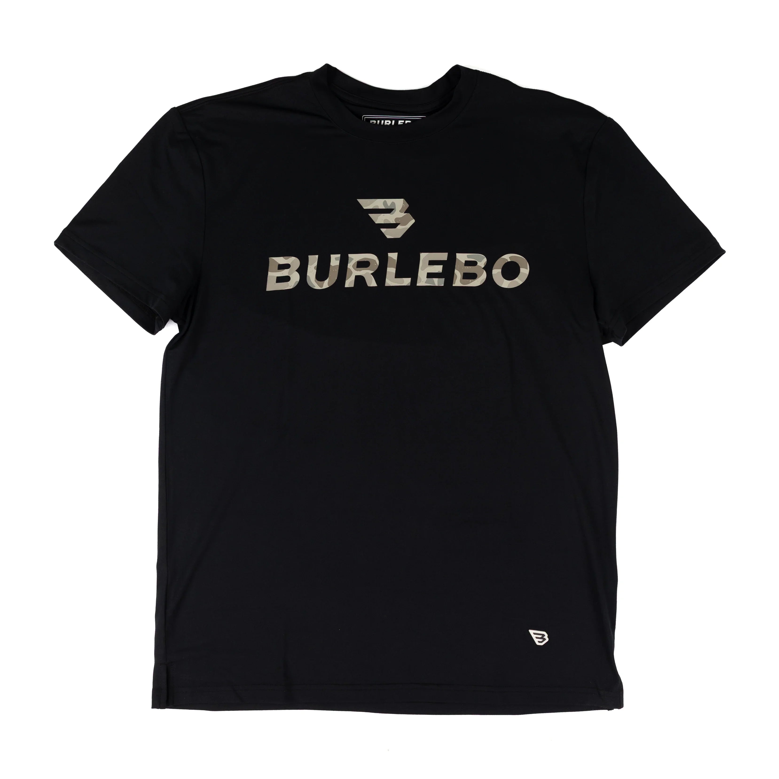 Men's Burlebo Black and Classic Deer Camo Flying Logo Go To Tee GTT-FB-BCDC