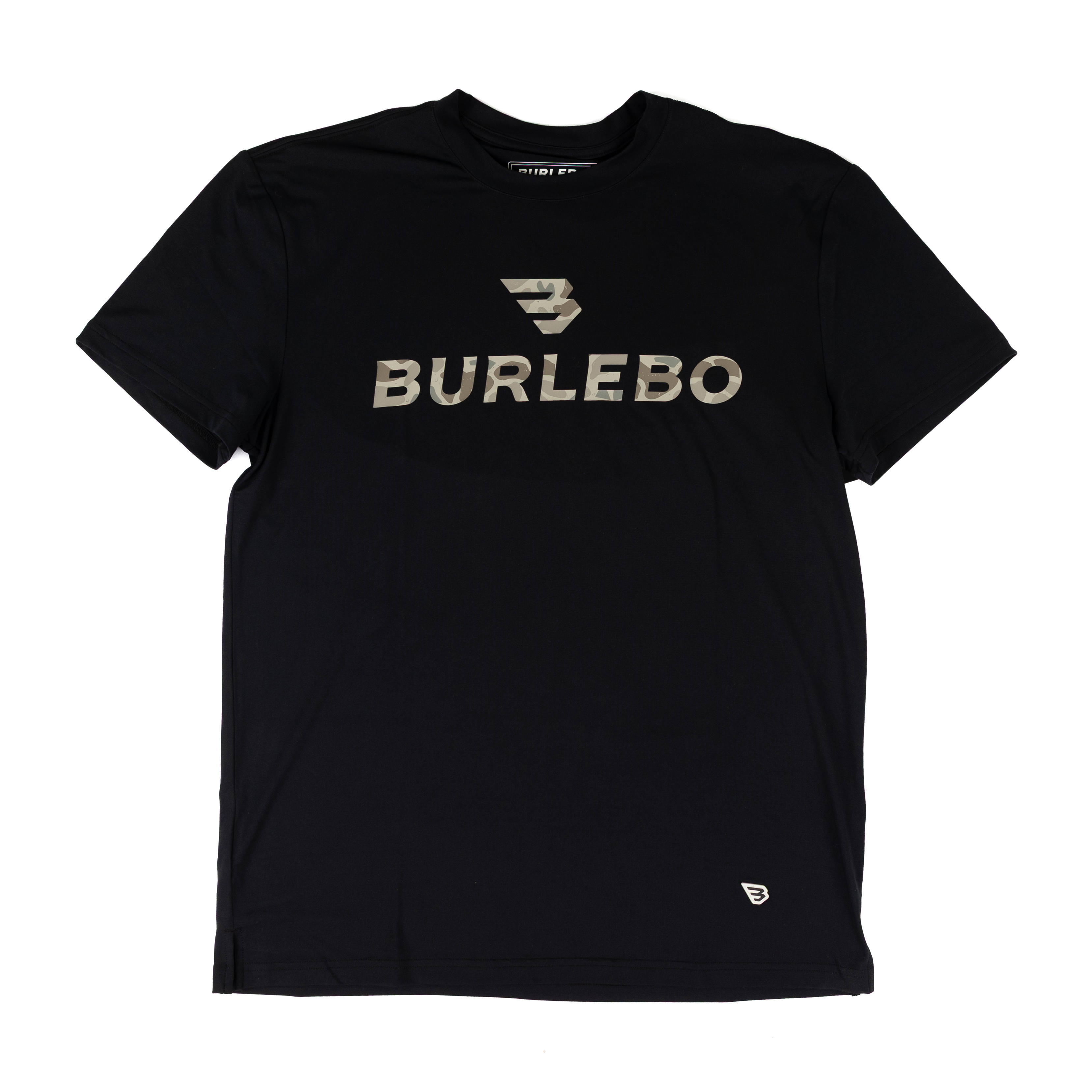 Men's Burlebo Black and Classic Deer Camo Flying Logo Go To Tee GTT-FB-BCDC