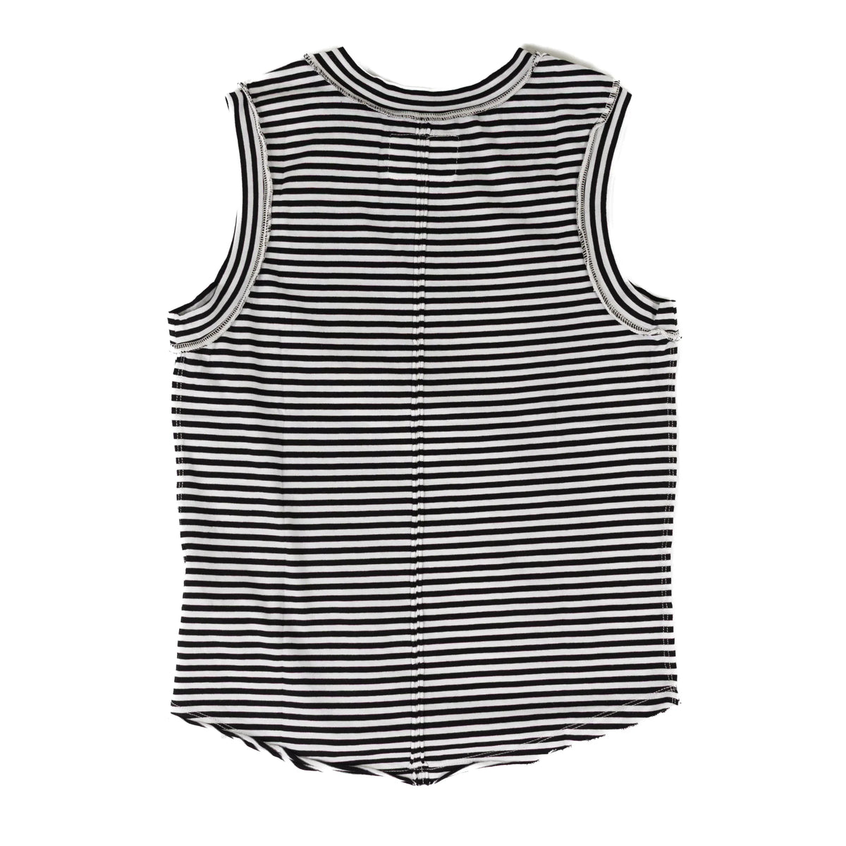 Women's Dear John Black and White Striped Zo Tank Top DKN2102D8BWS