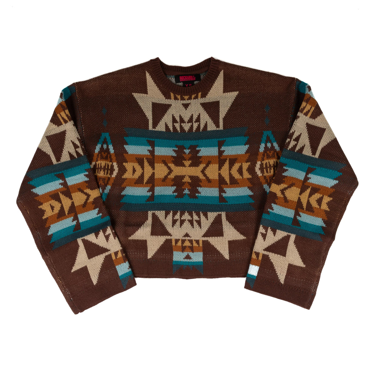 Rock and Roll Denim Women's Long Sleeve Aztec Sweater BW32T09366