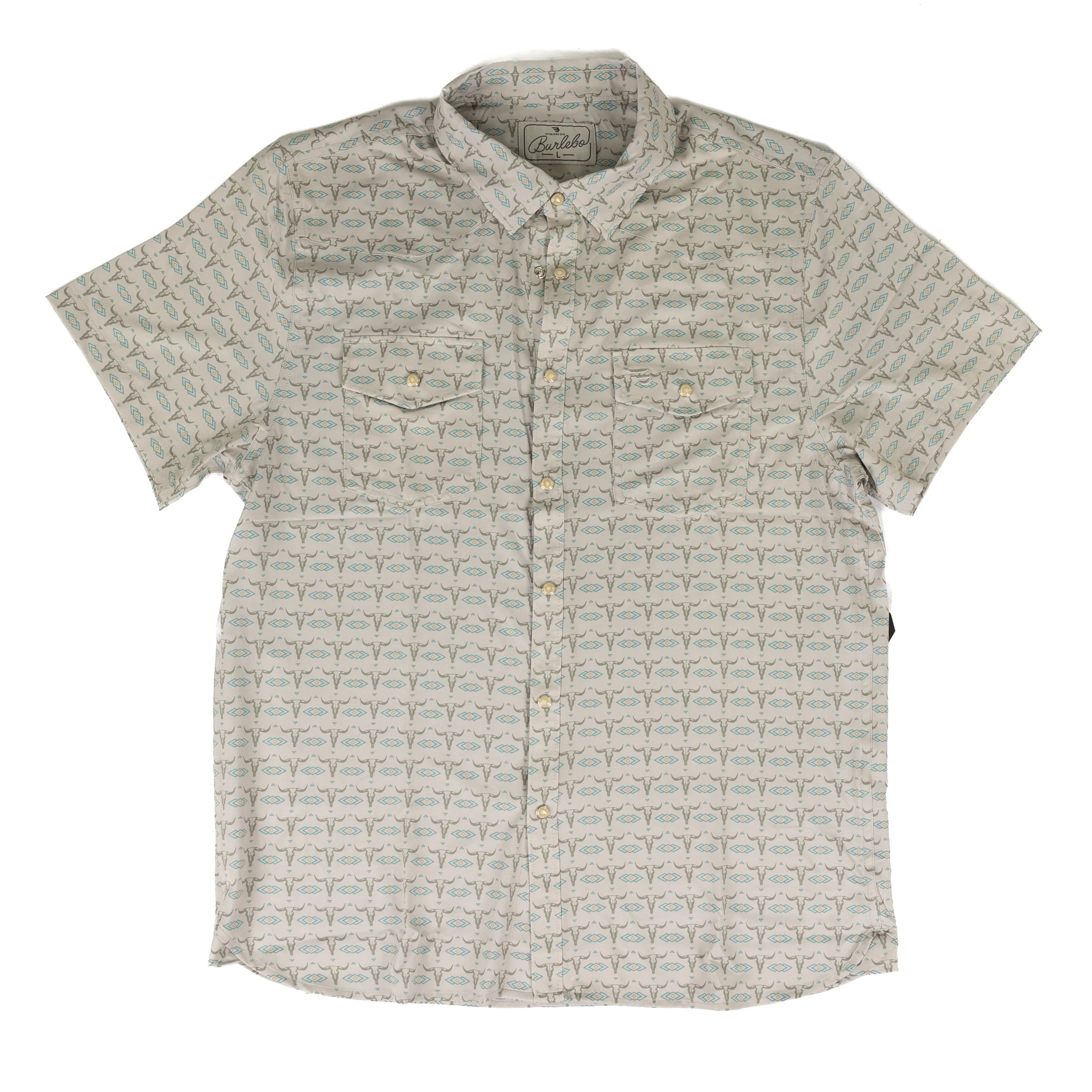 Men's Burlebo Skull Rancher Performance Western Shirt PWS-SKLR