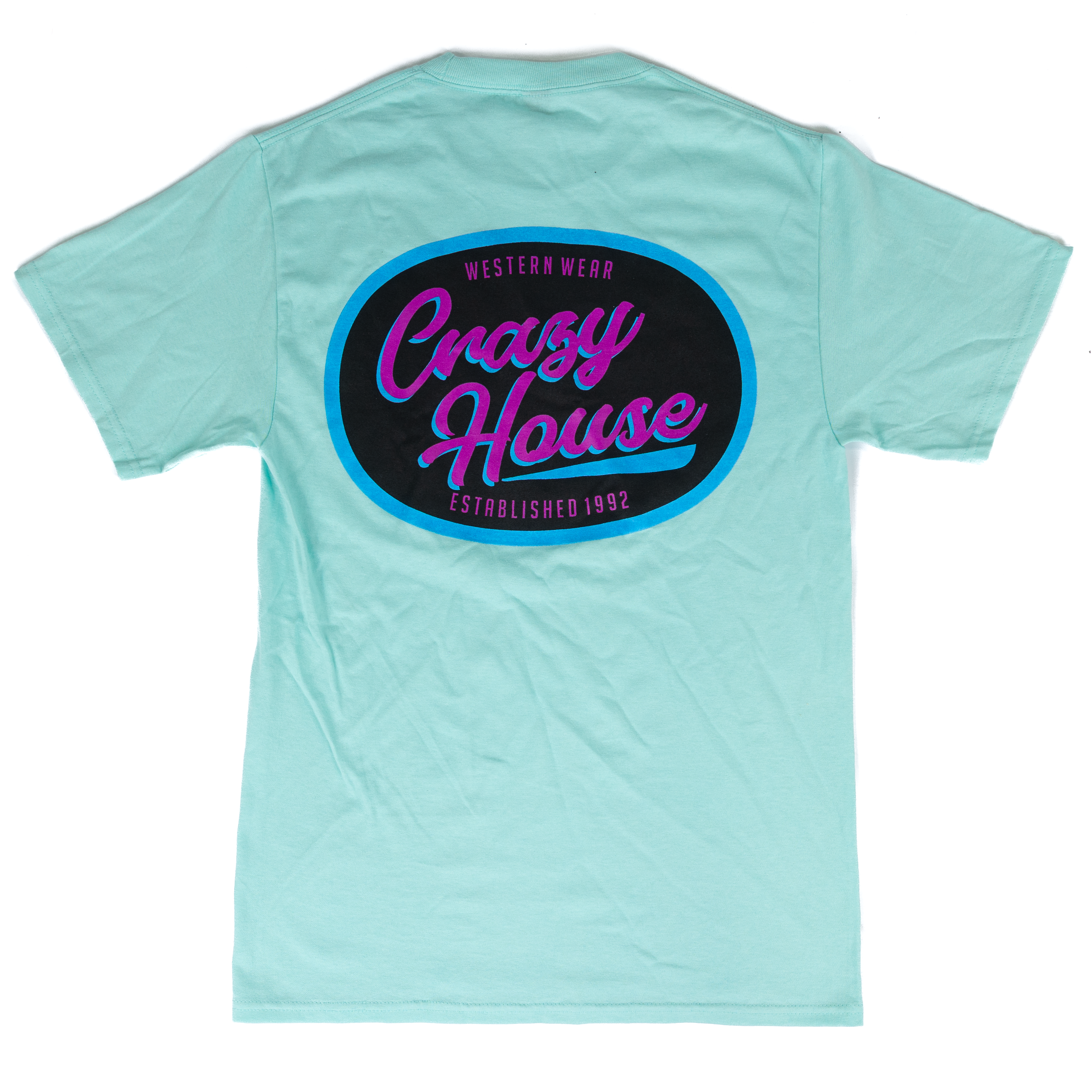 Women's Crazy House Short Sleeve Lilac and Black Circle Printed T-shirt