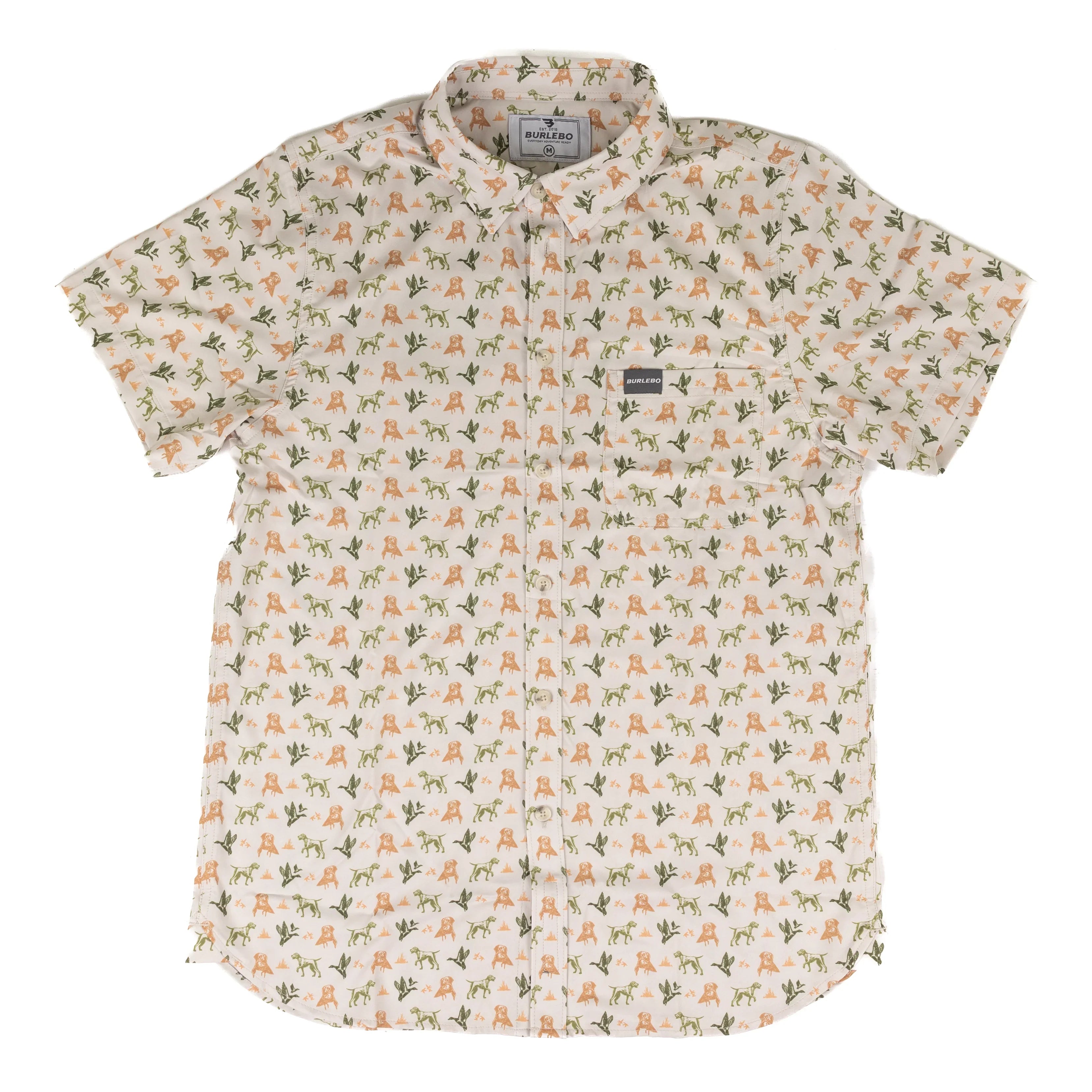 Men's Burlebo Mallard Duck Dog Performance Button Up PBU-MDD