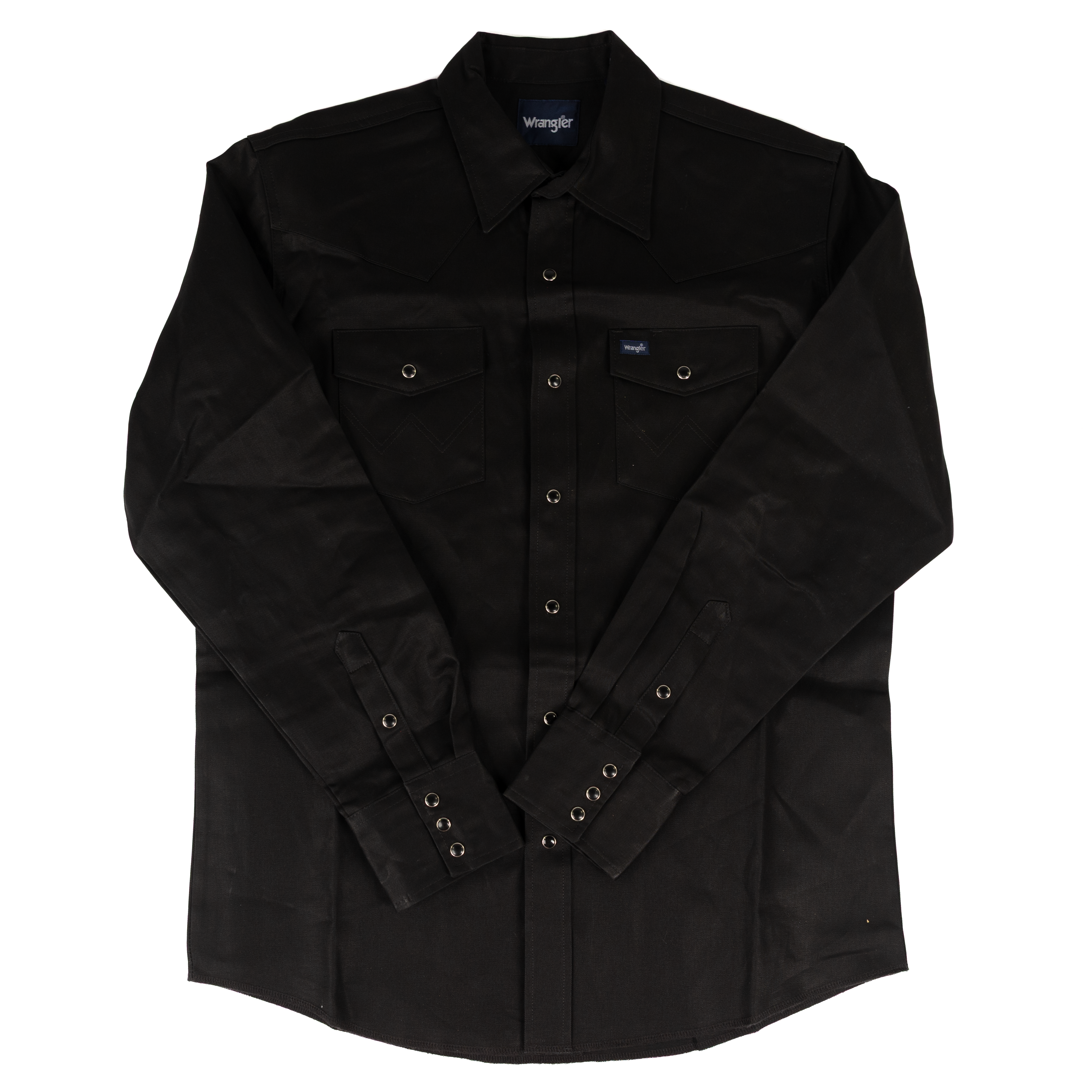 Wrangler Men's Long Sleeve Black Pearl Snap Work Shirt 10MS70819