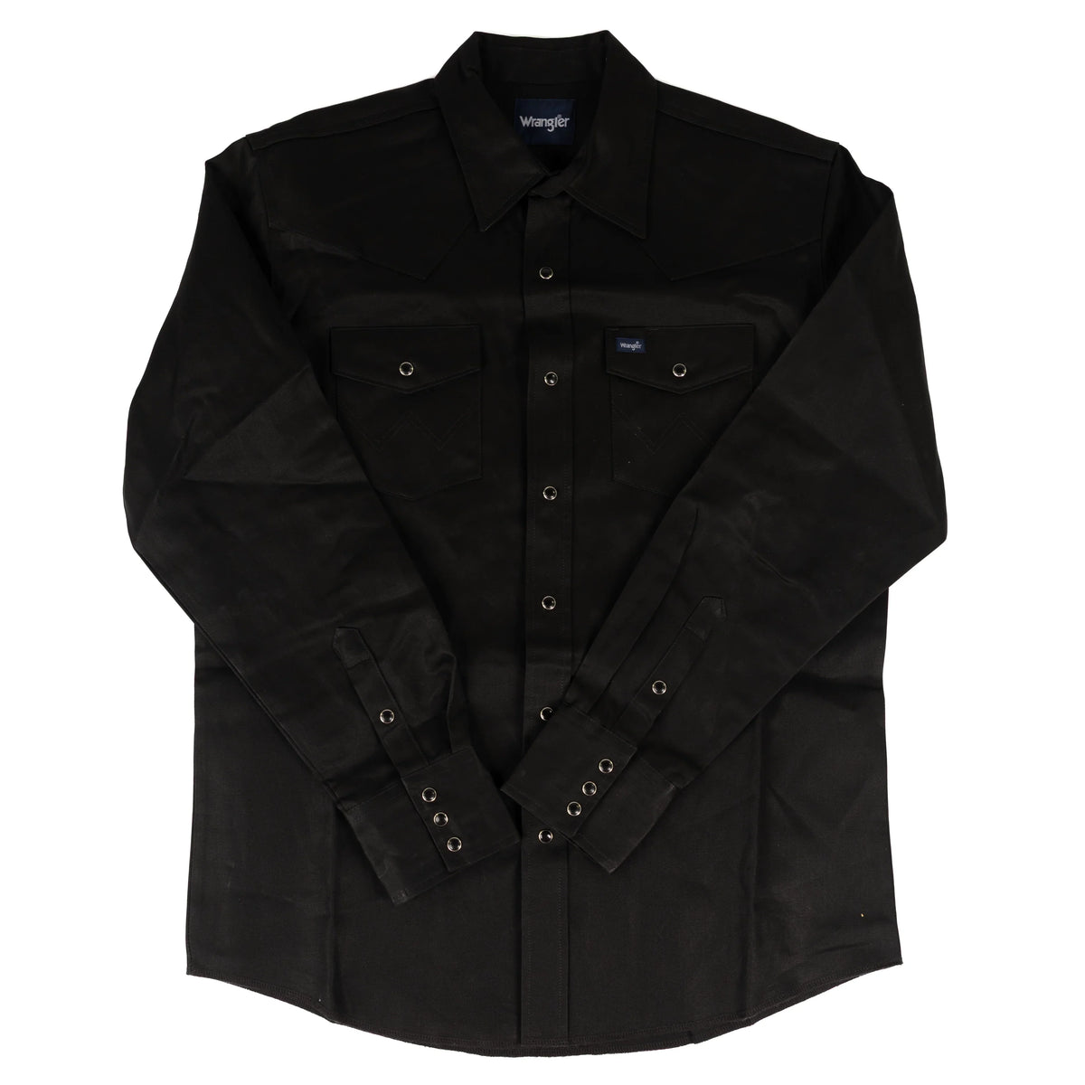 Wrangler Men's Long Sleeve Black Pearl Snap Work Shirt 10MS70819