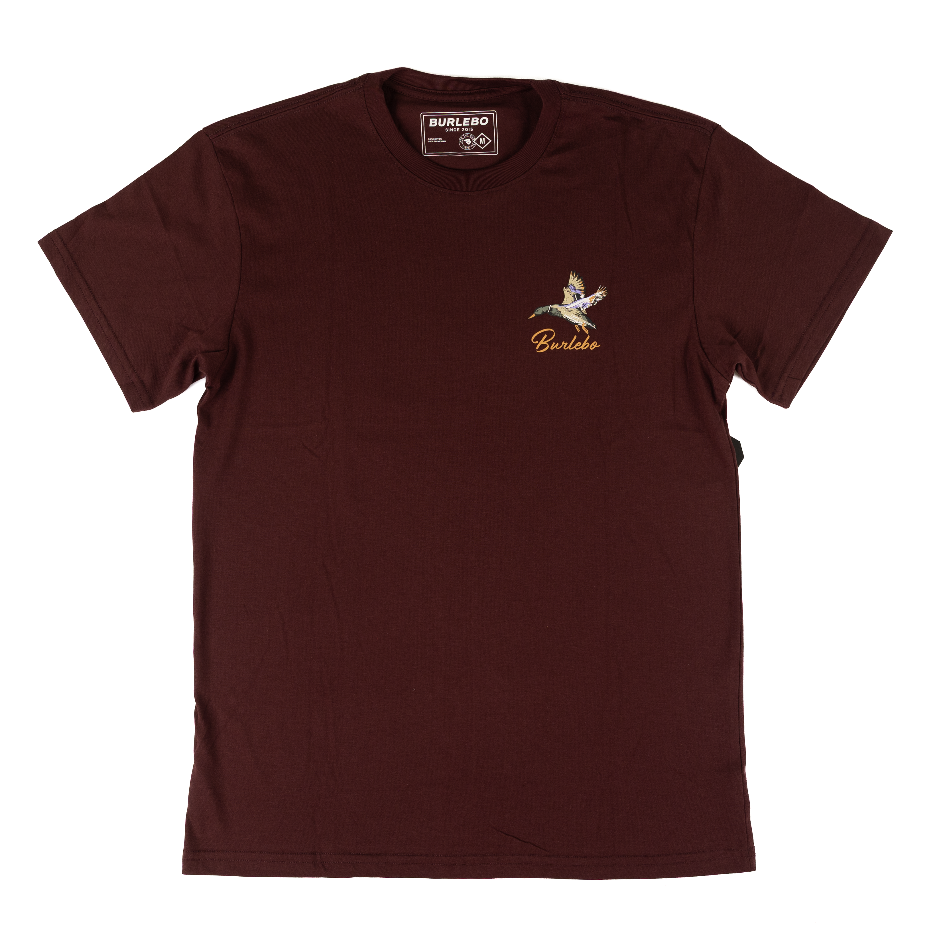 Men's Burlebo Maroon Pintail Triangle Short Sleeve Tee SST-PTRI-MAR