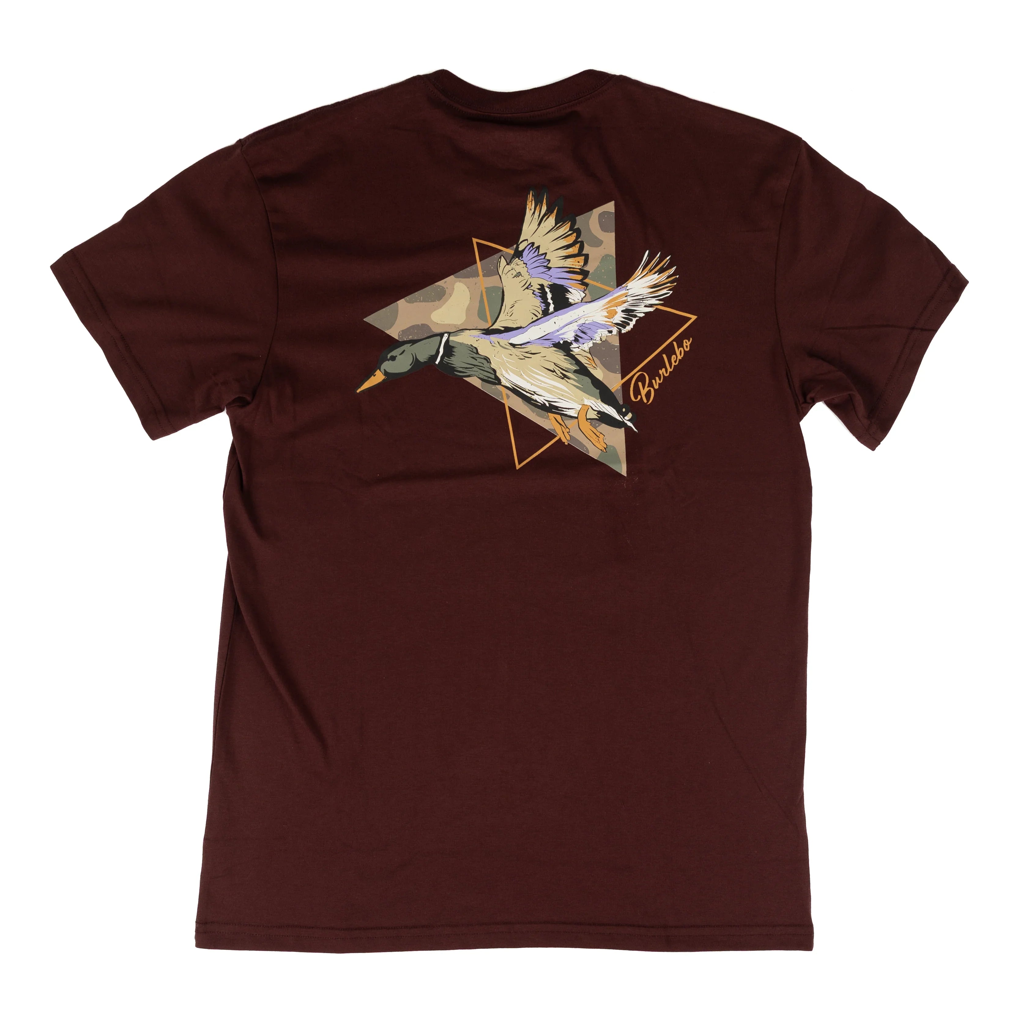 Men's Burlebo Maroon Pintail Triangle Short Sleeve Tee SST-PTRI-MAR