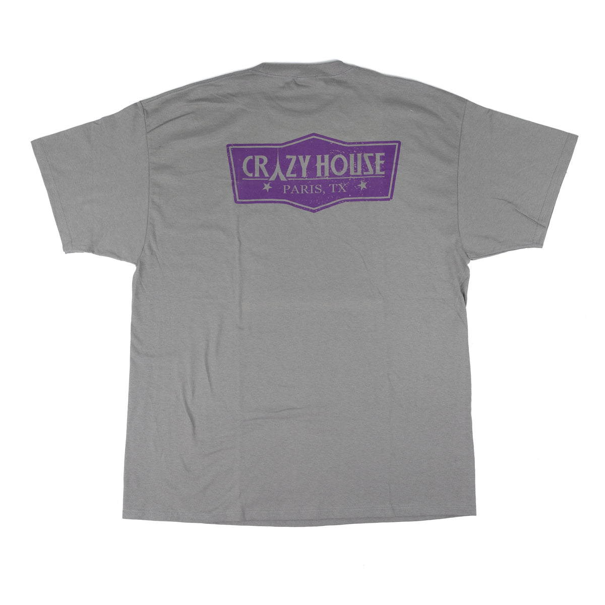 Crazy House Gray OG T-shirt with Purple Print