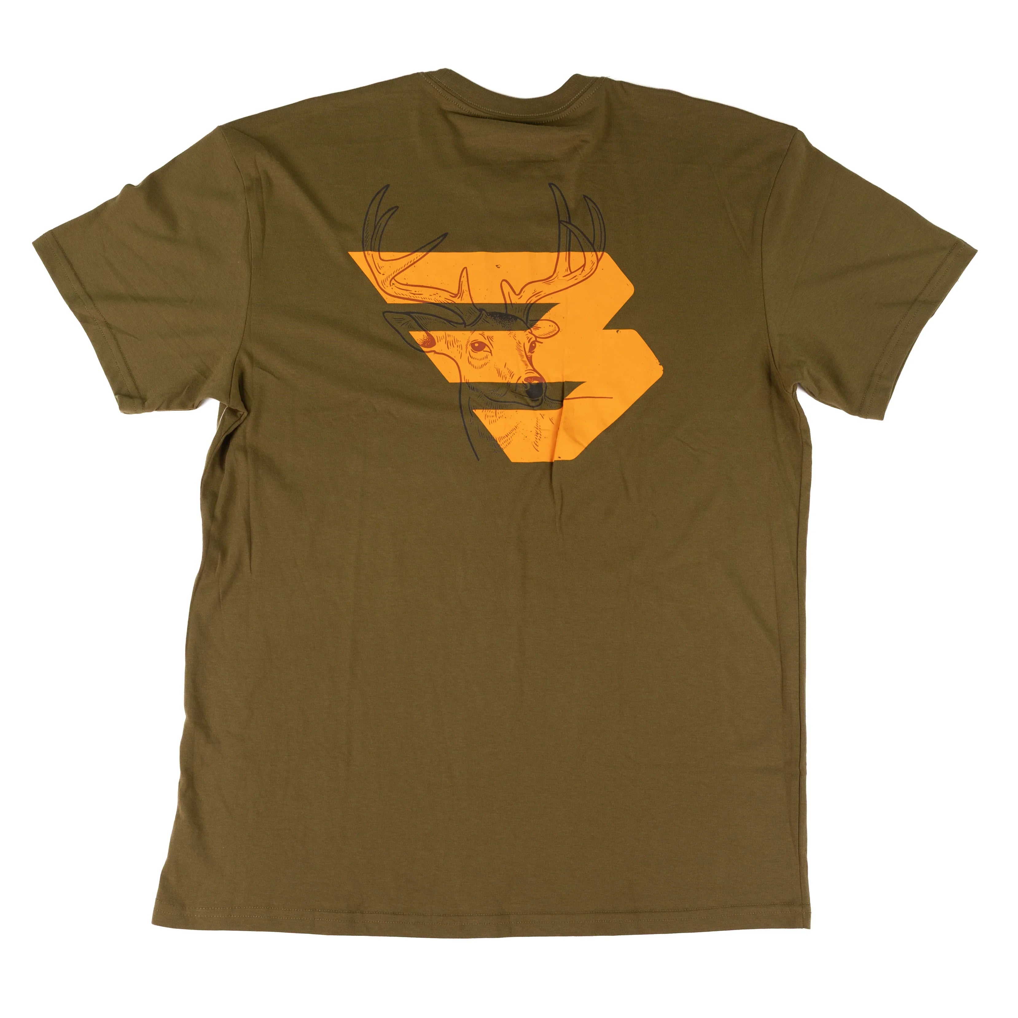 Men's Burlebo Hunter Green Deer Flying B Logo Short Sleeve Tee SST-DRFB-HNTG