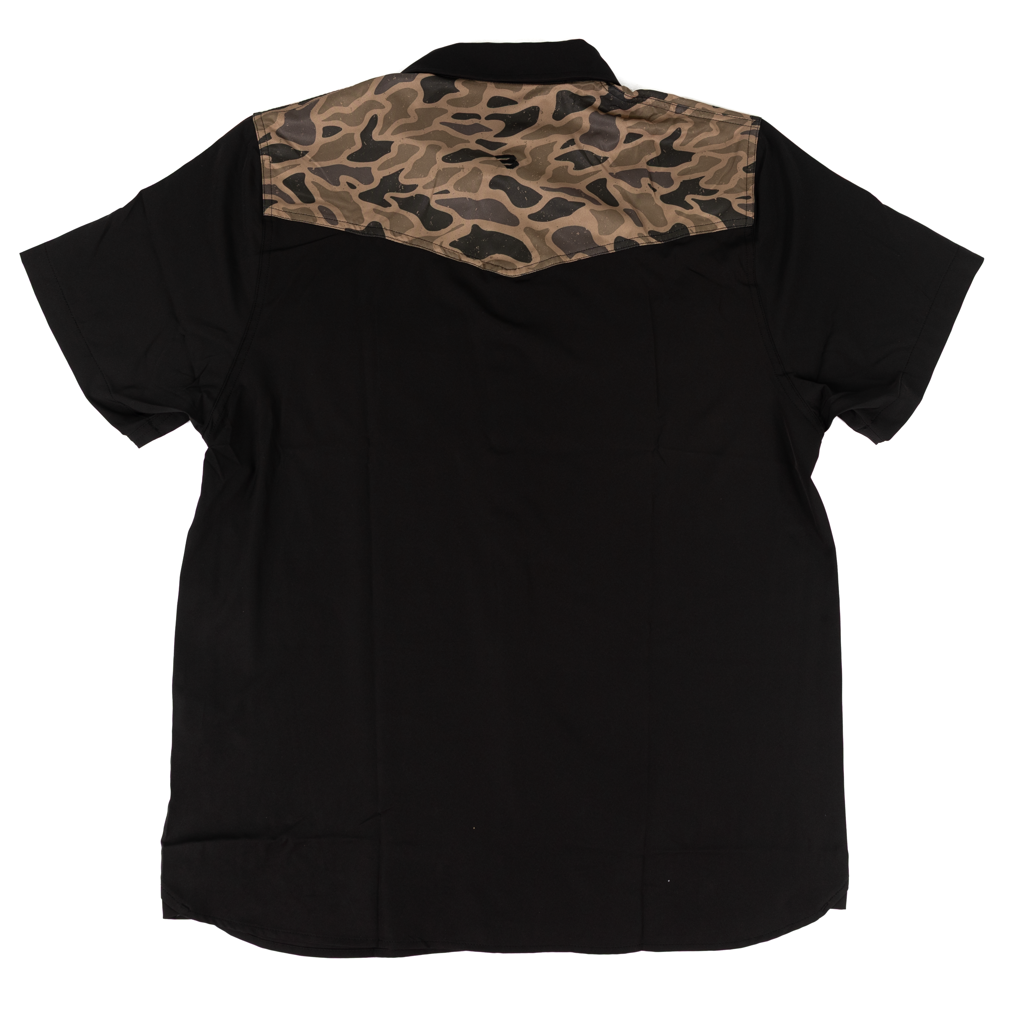 Men's Burlebo Black and Gauge Camo Deer Season Performance Western Shirt PWS-DRSZN
