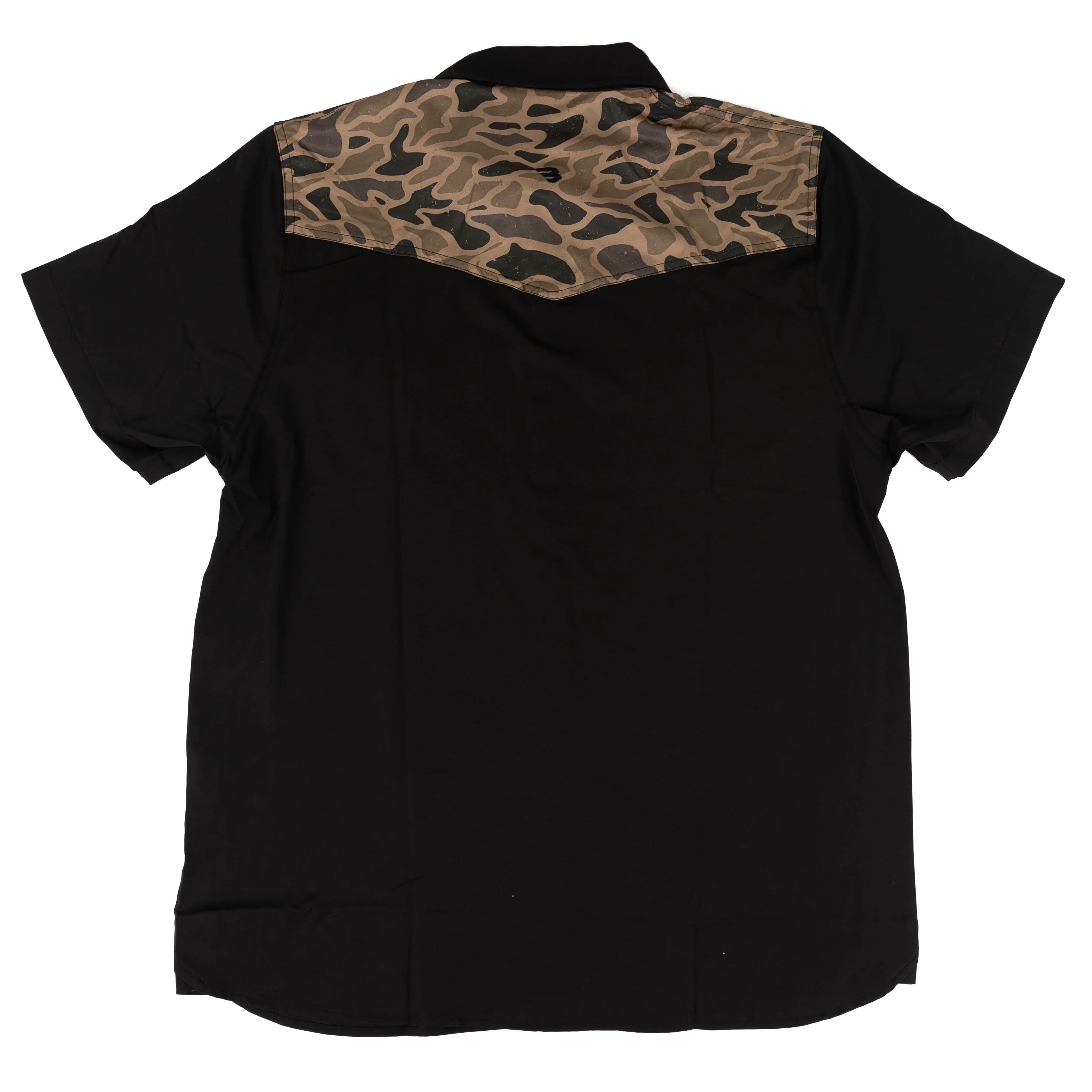 Men's Burlebo Black and Gauge Camo Deer Season Performance Western Shirt PWS-DRSZN