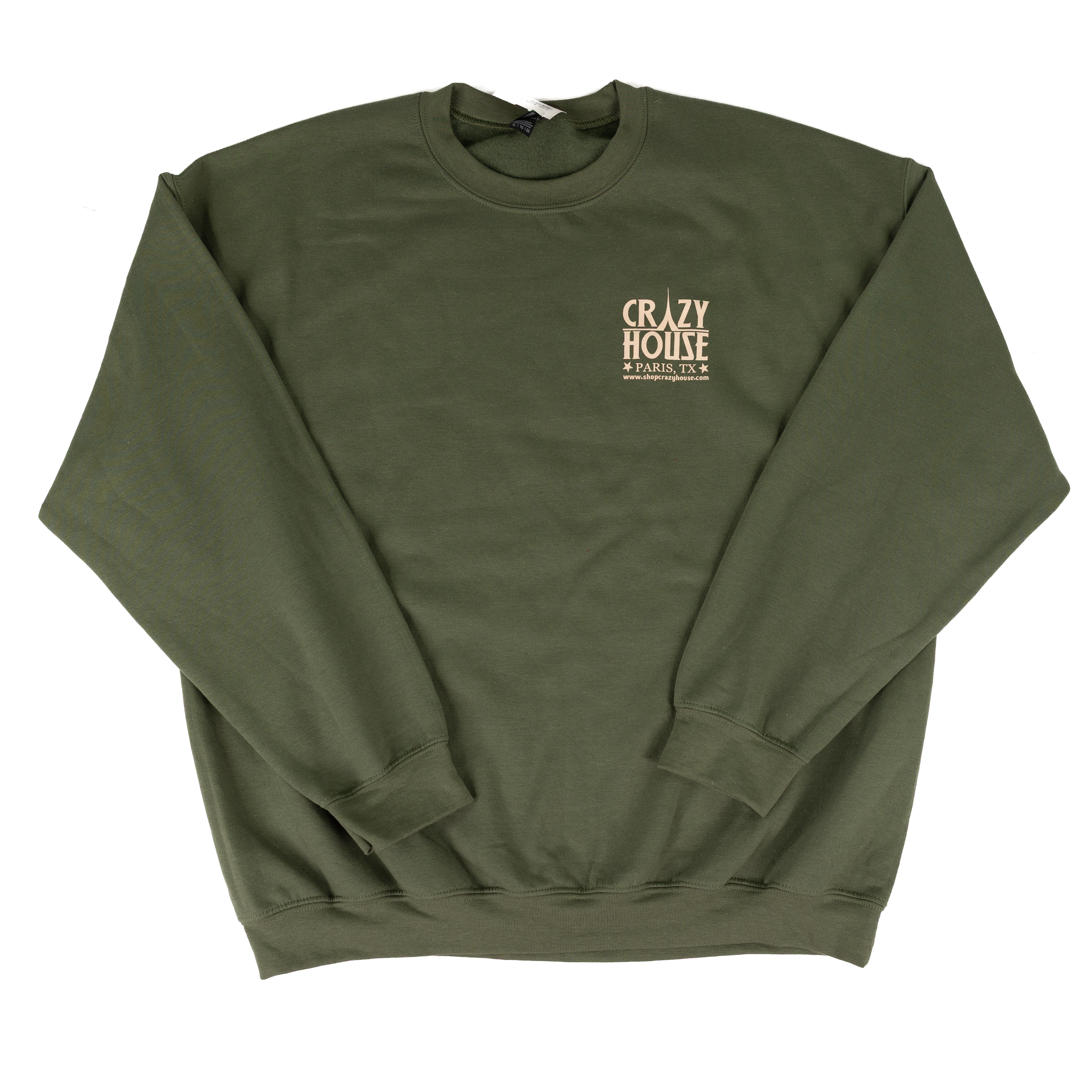 Crazy House Military Green Long Sleeve Sweatshirt