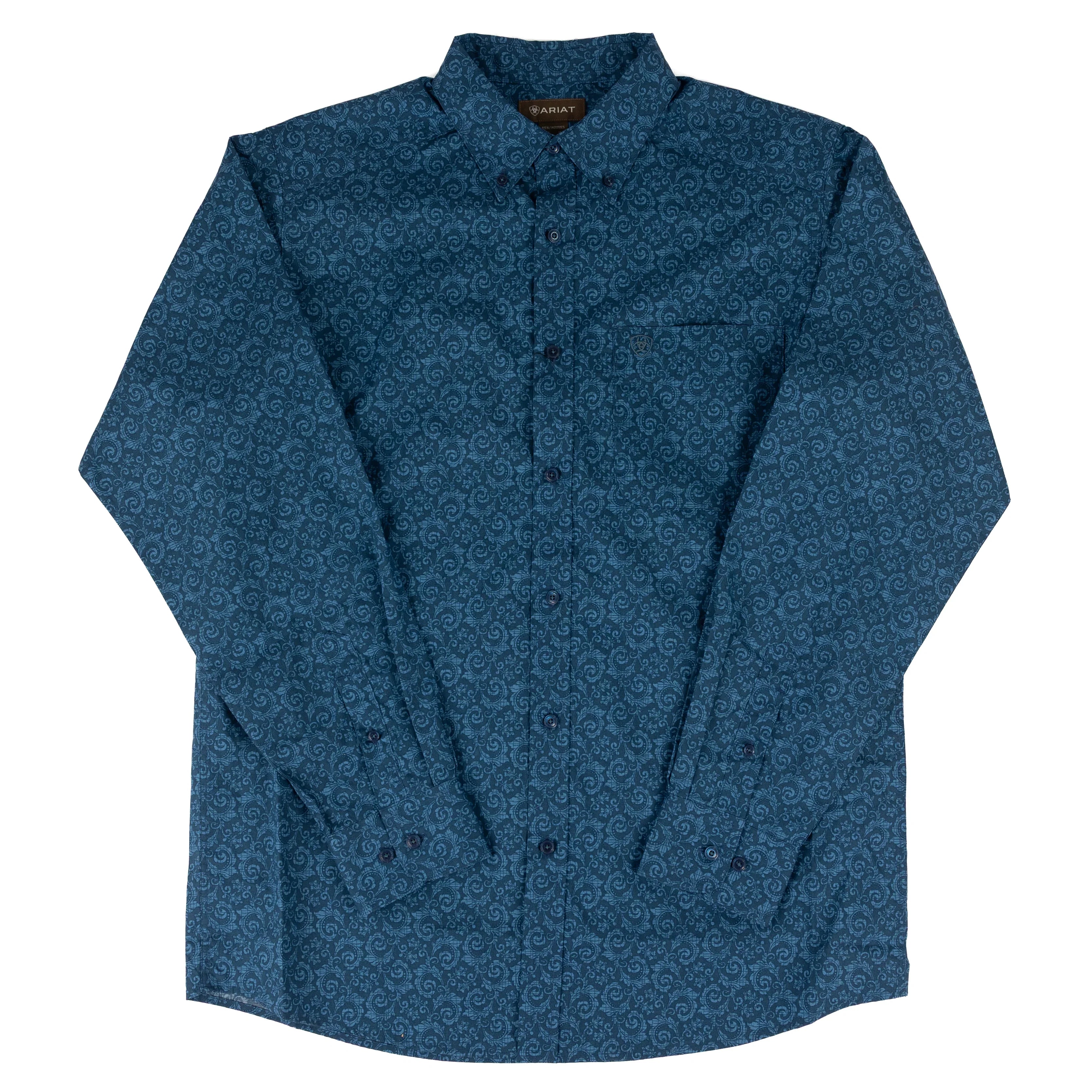 Ariat Men's Niven Classic Fit Long Sleeve Key Largo Shirt 10073535