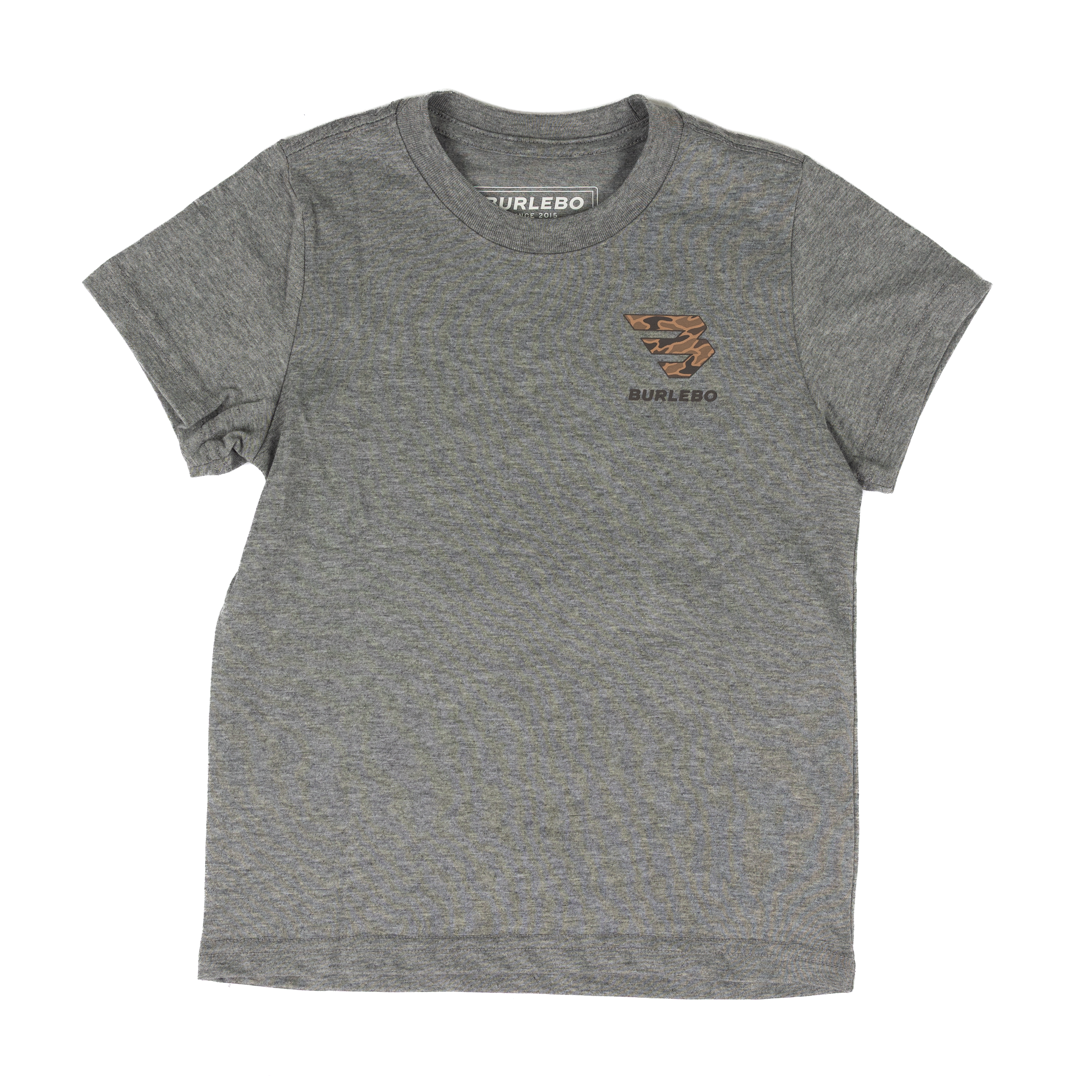 Burlebo Boy's Camo Duck Dog Gray Short Sleeve Tee Y-SST-CDD-DHG