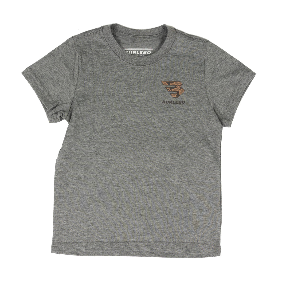 Burlebo Boy's Camo Duck Dog Gray Short Sleeve Tee Y-SST-CDD-DHG