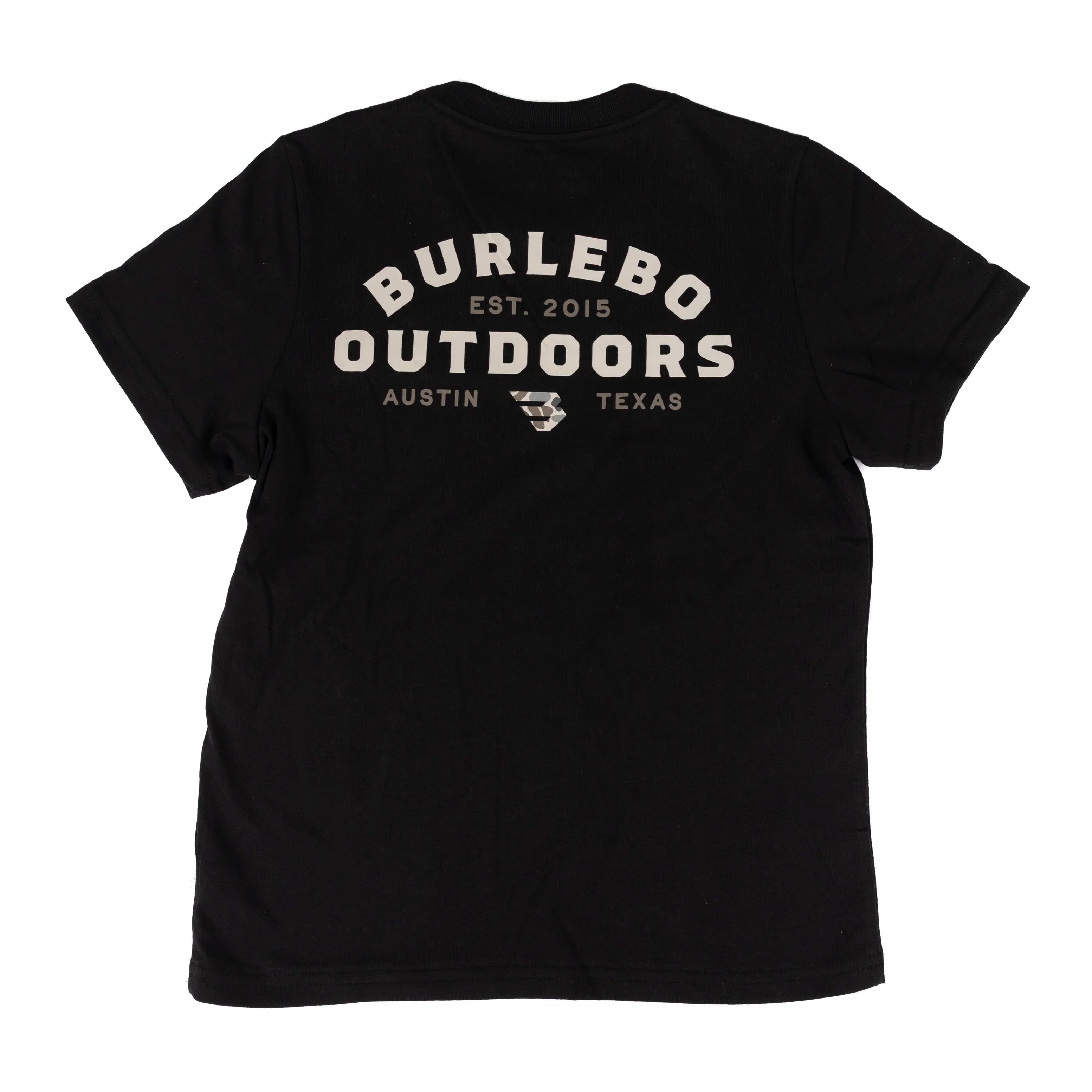 Men's Burlebo Black Burlebo Outdoors Logo Short Sleeve Tee SST-BOF26-BLK