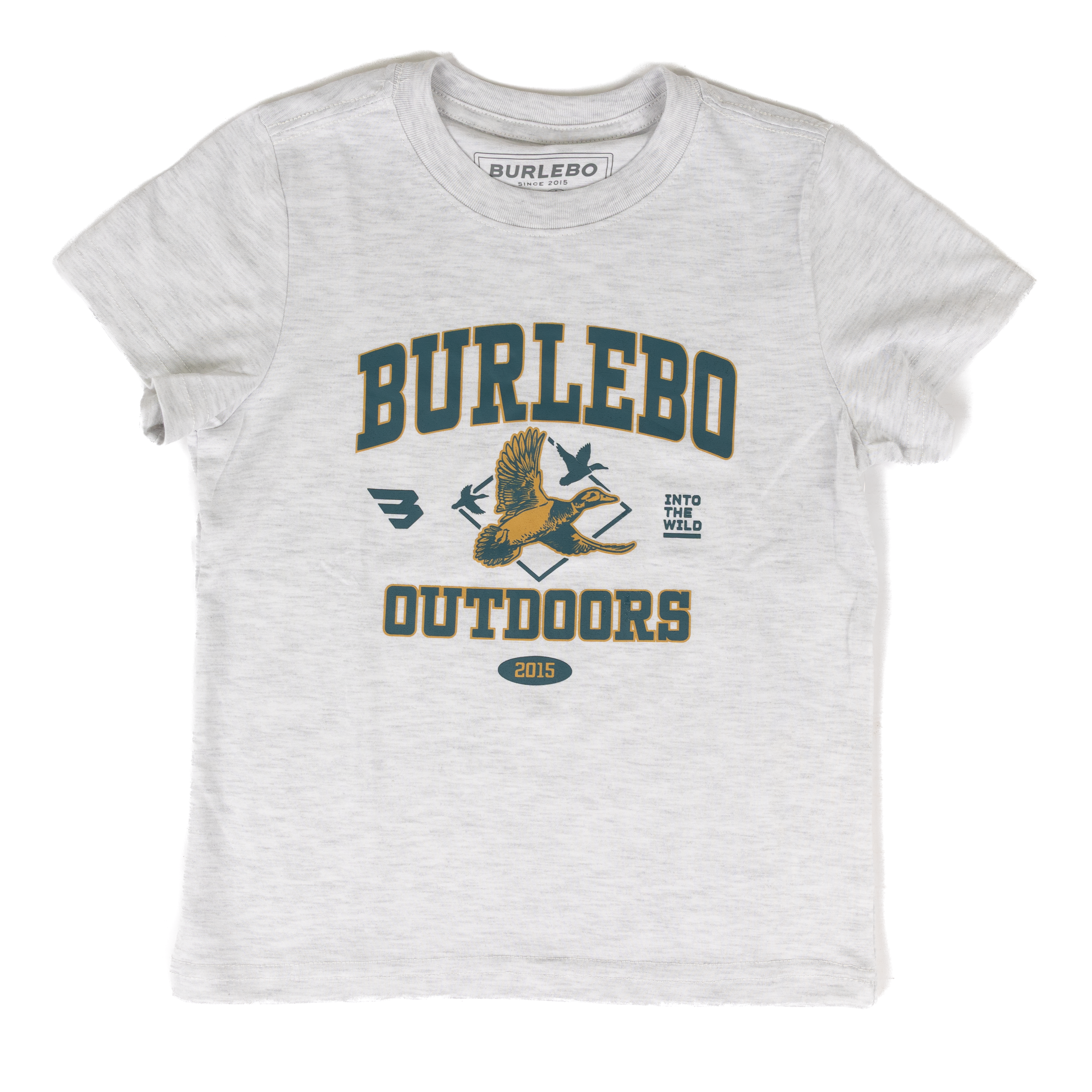 Burlebo Boy's Ash Gray Fly Wild Short Sleeve Tee Y-SST-FLW-AG