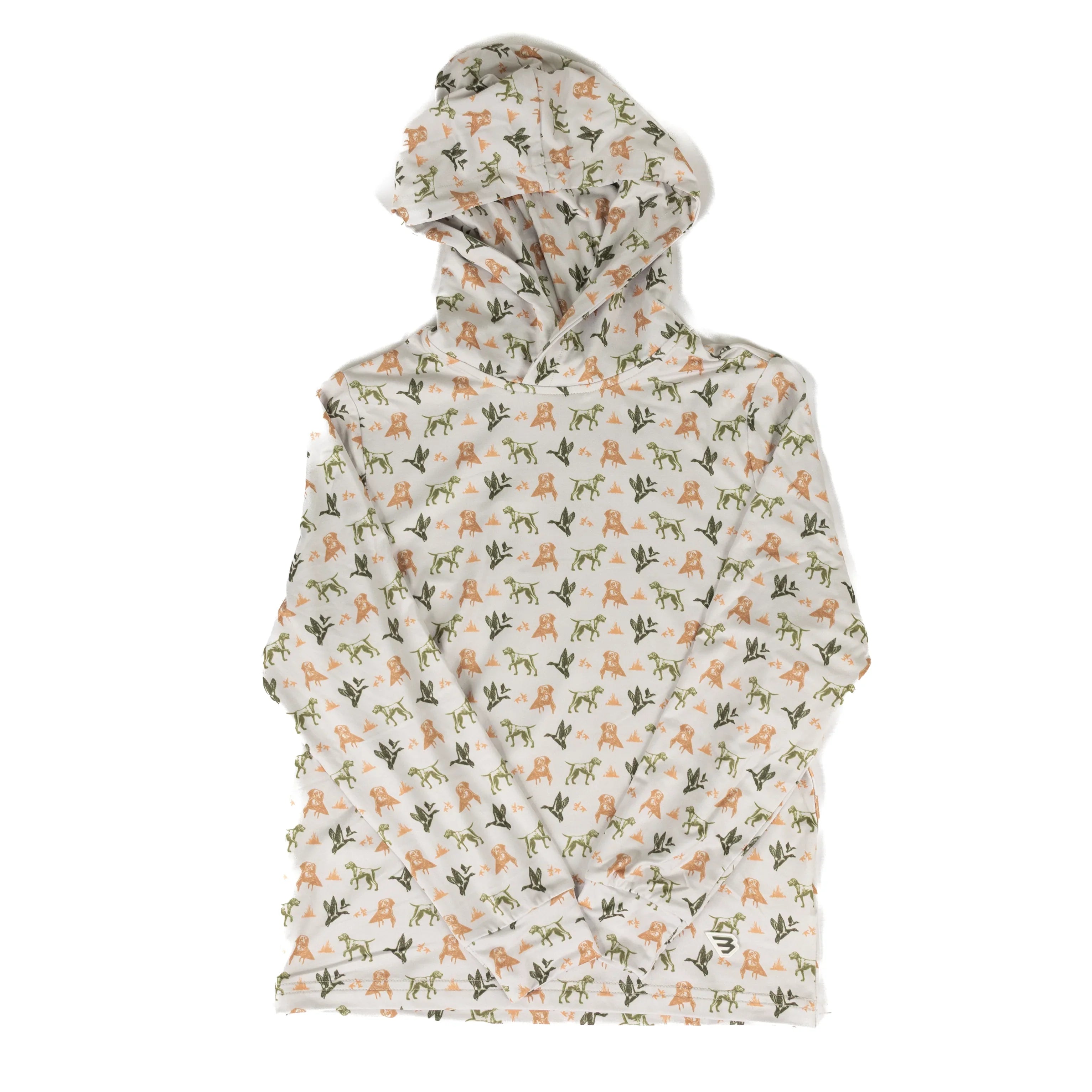 Burlebo Boy's Mallard Duck Dog Performance Hoodie Y-PH-MDD