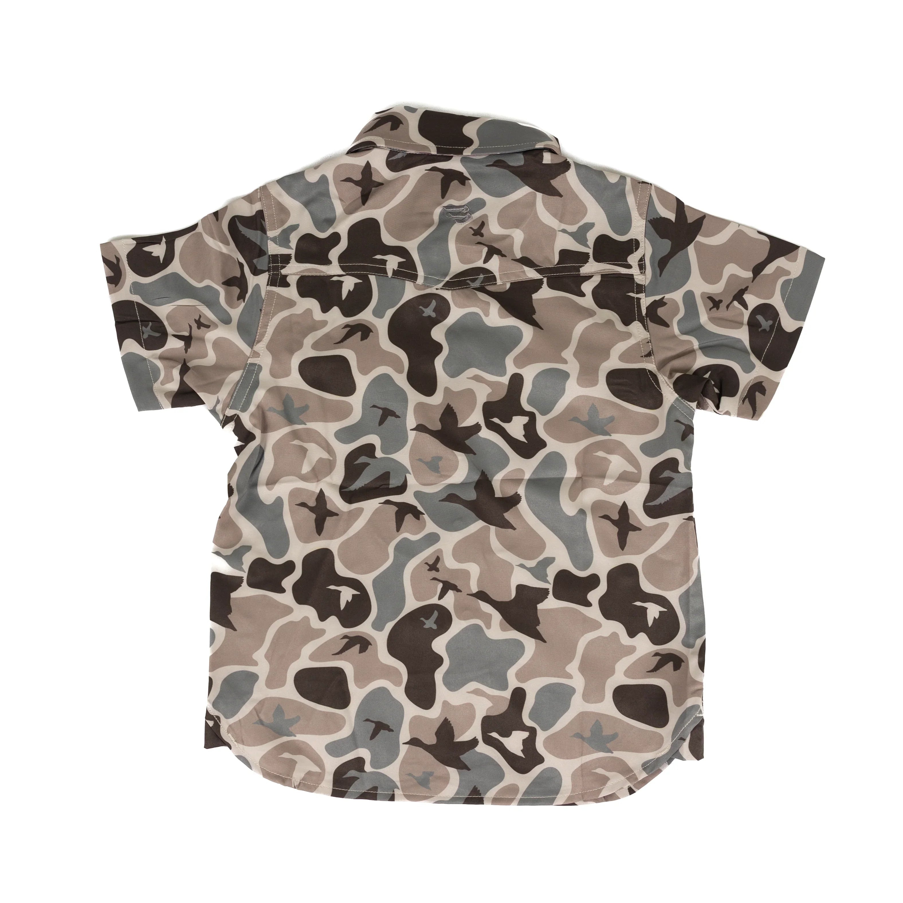 Burlebo Boy's Mallard Mayhem Camo Performance Western Shirt Y-PWS-MMAYC