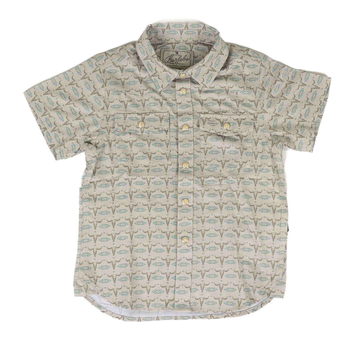 Burlebo Boy's SKull Rancher Performance Western Shirt Y-PWS-SKLR