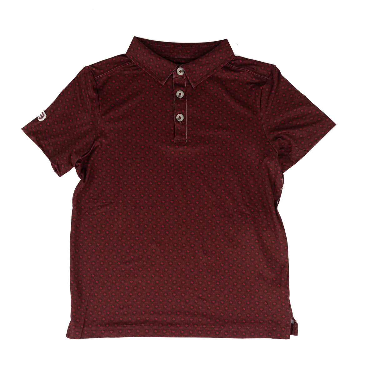 Burlebo Boy's Maroon Vintage Helm Performance Polo Y-PP-VHEL-MAR
