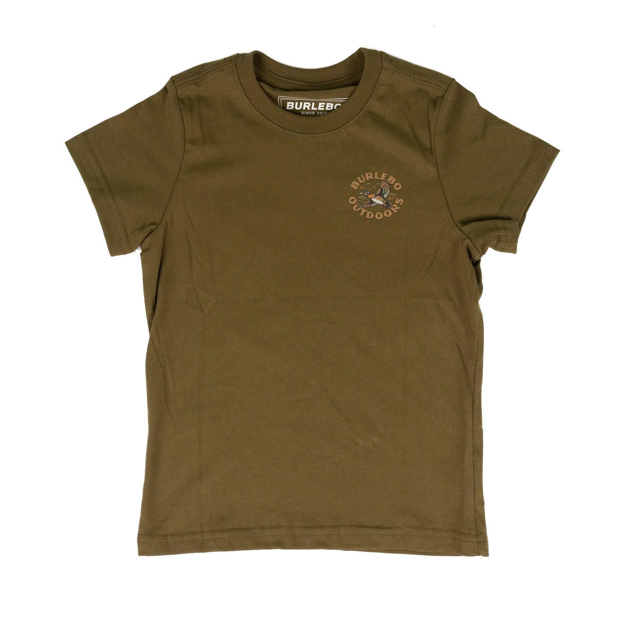 Burlebo Boy's Hunter Green Wood Duck Short Sleeve Tee Y-SST-WDK-HNTG