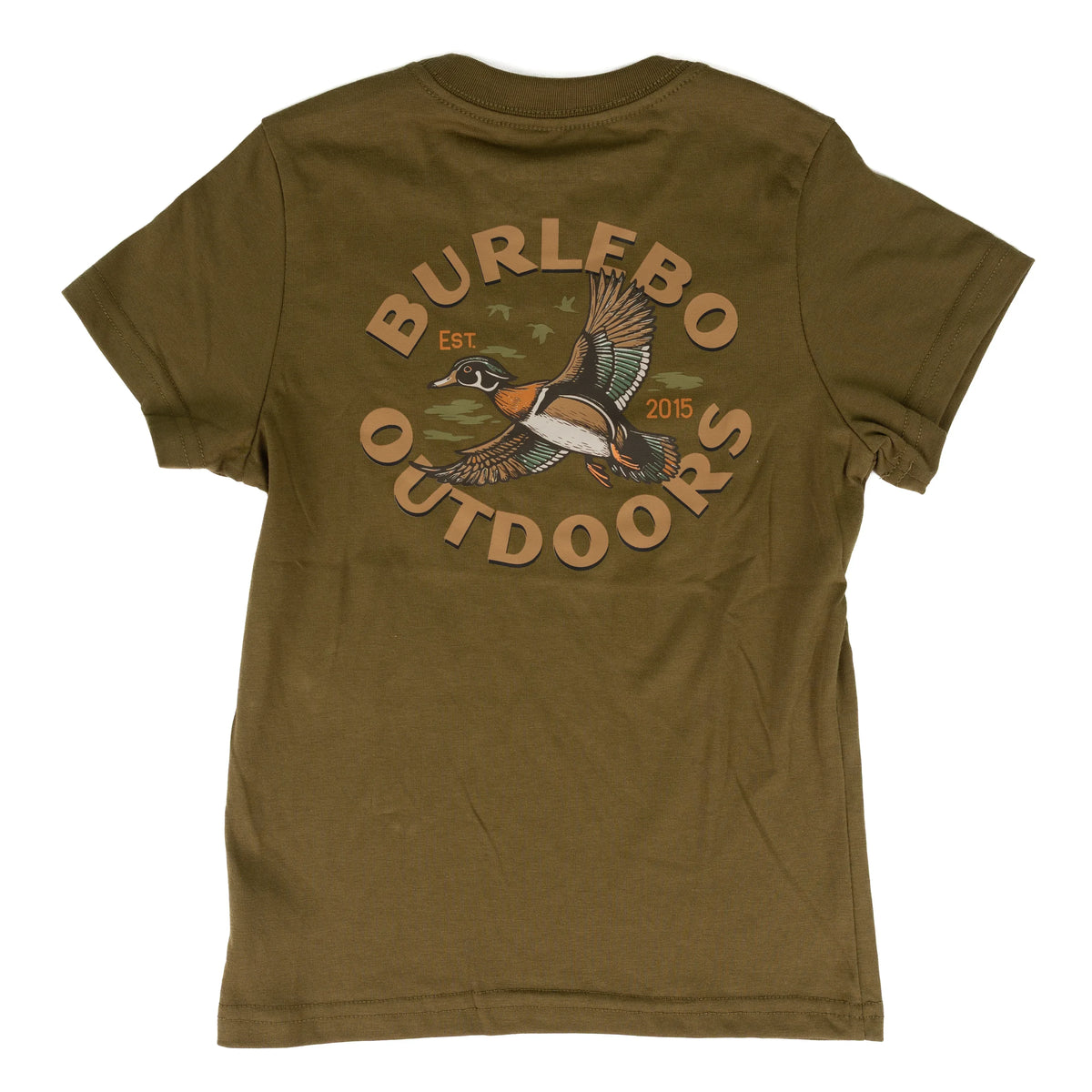 Burlebo Boy's Hunter Green Wood Duck Short Sleeve Tee Y-SST-WDK-HNTG