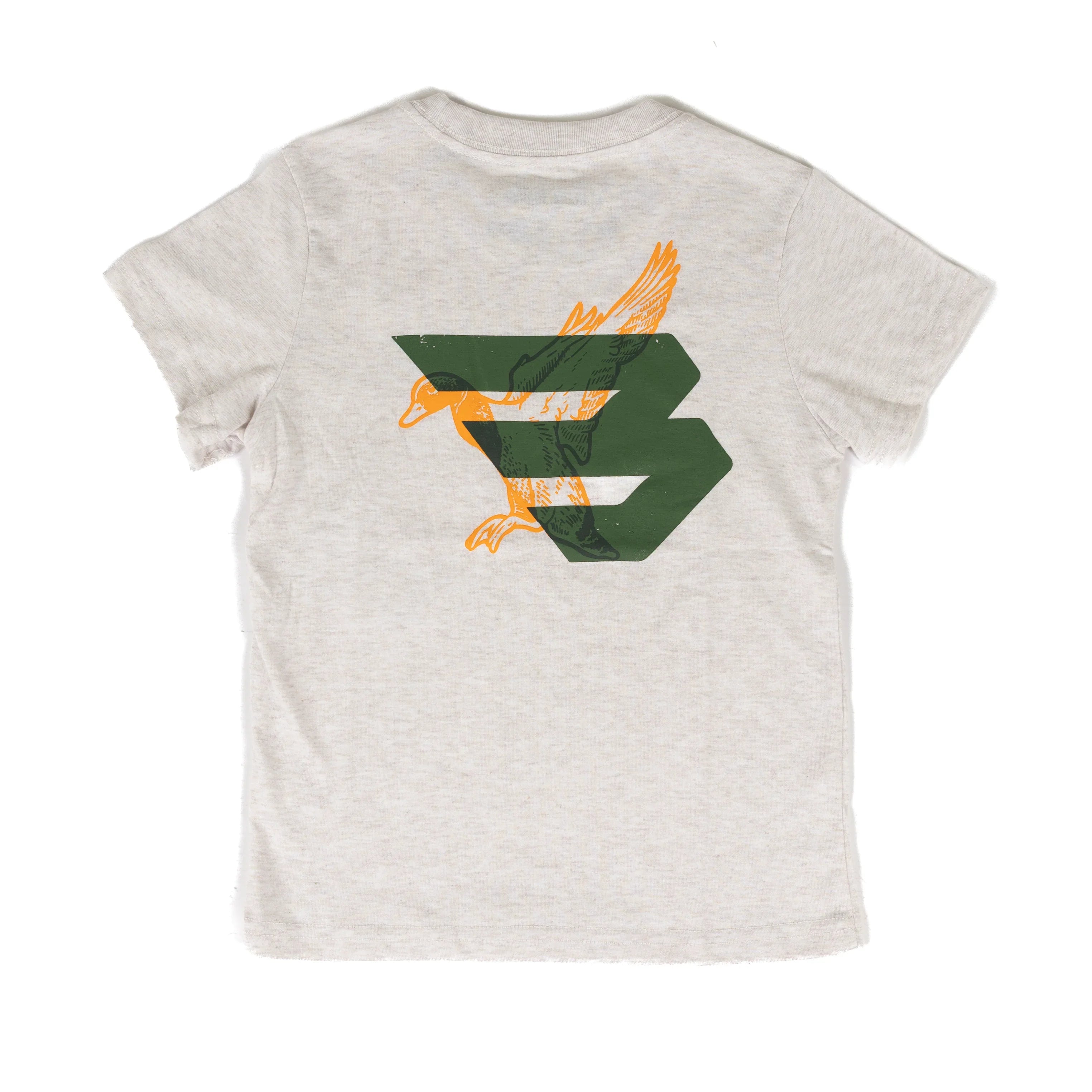 Burlebo Boy's Oat Duck Flying B Short Sleeve Tee Y-SST-DKFB-OAT
