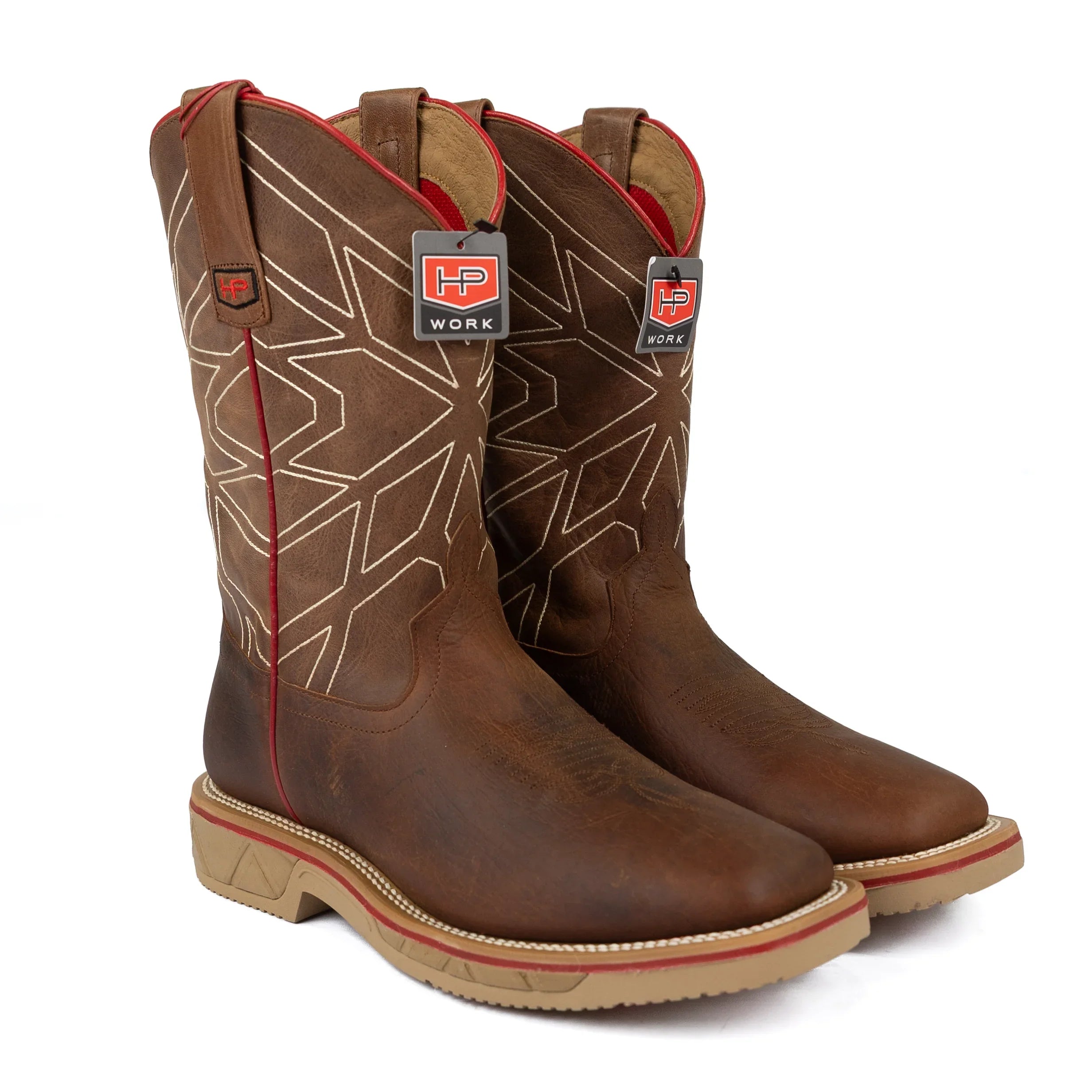 Men's Horsepower Distressed Bison Square Toe Work Boots HPW2516