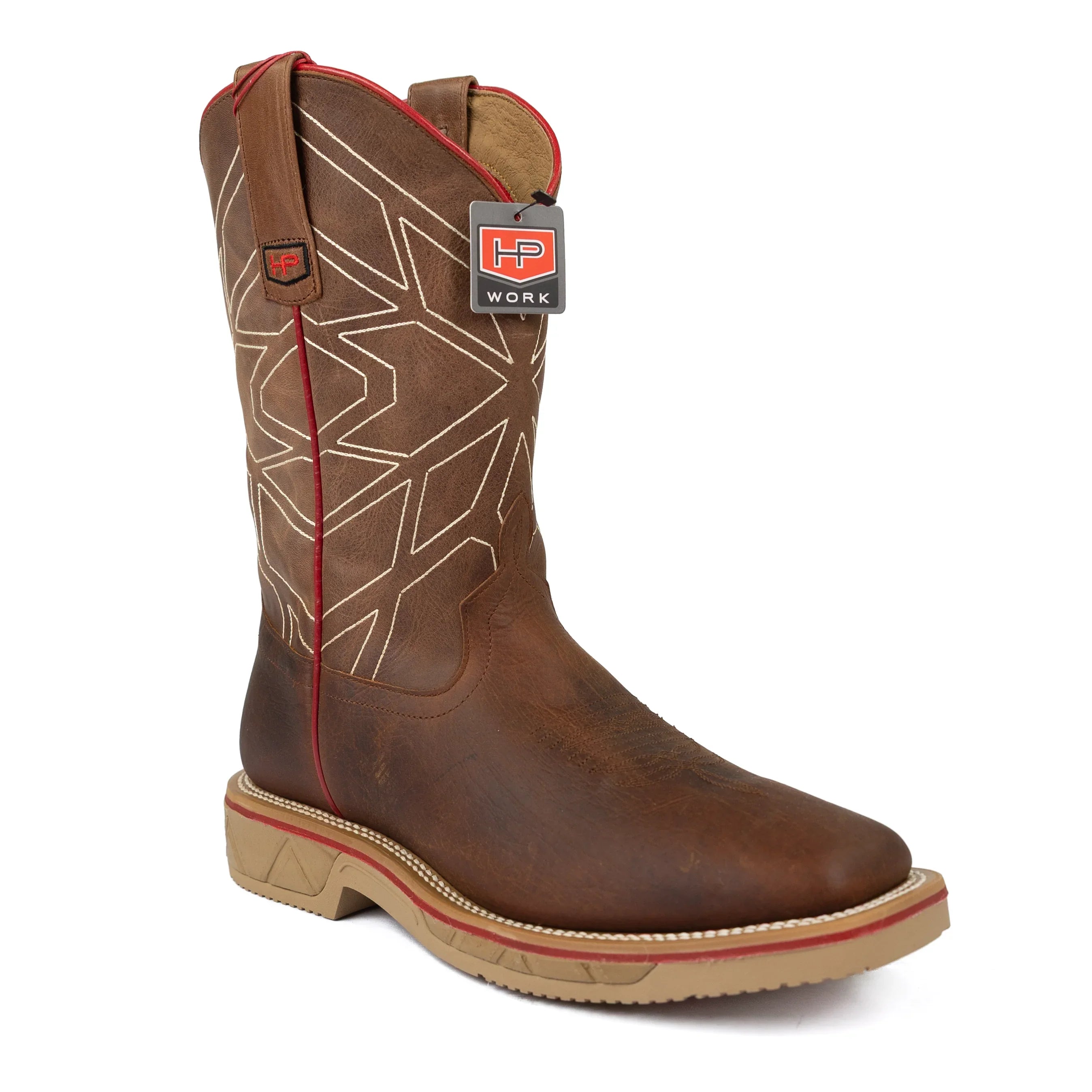 Men's Horsepower Distressed Bison Square Toe Work Boots HPW2516