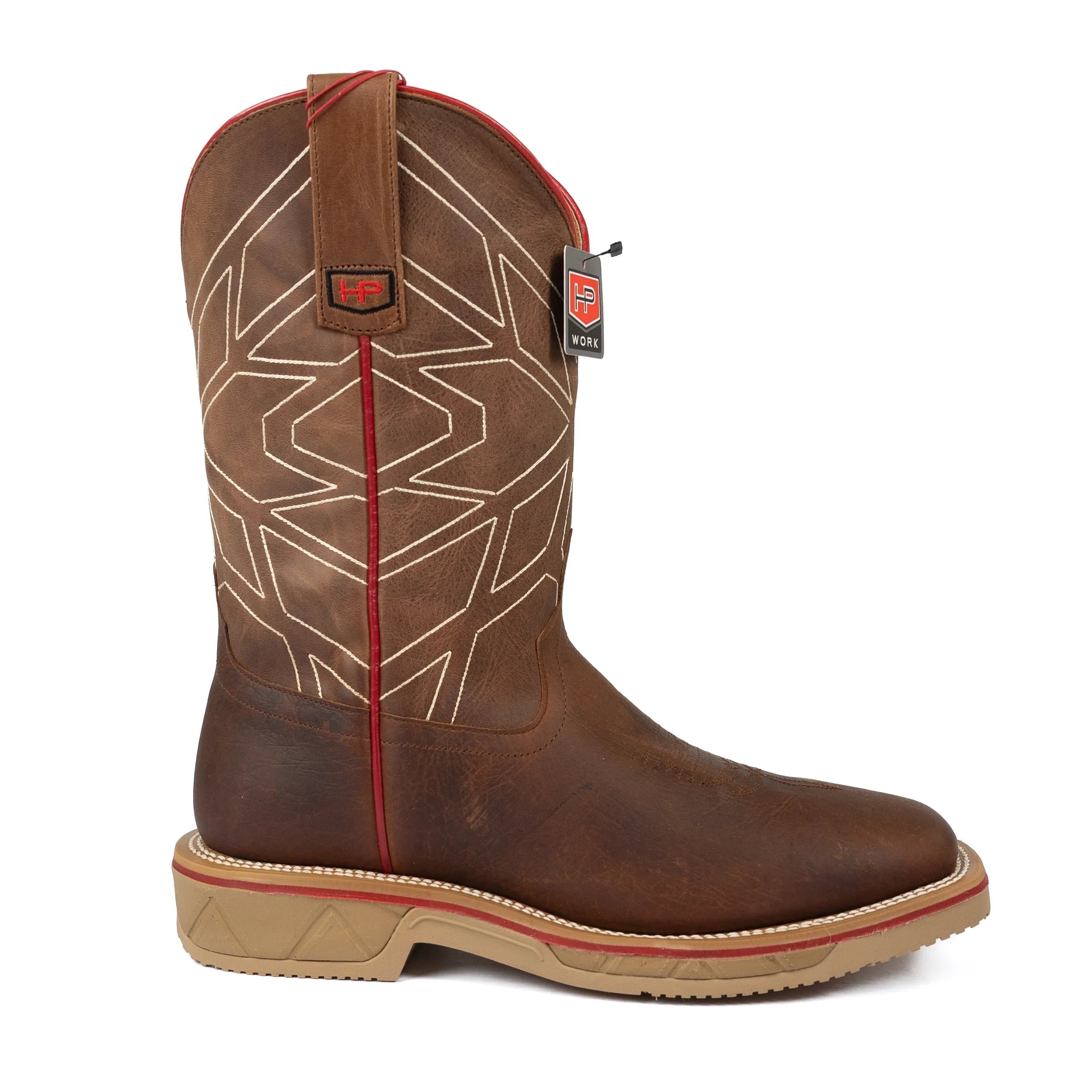 Men's Horsepower Distressed Bison Square Toe Work Boots HPW2516