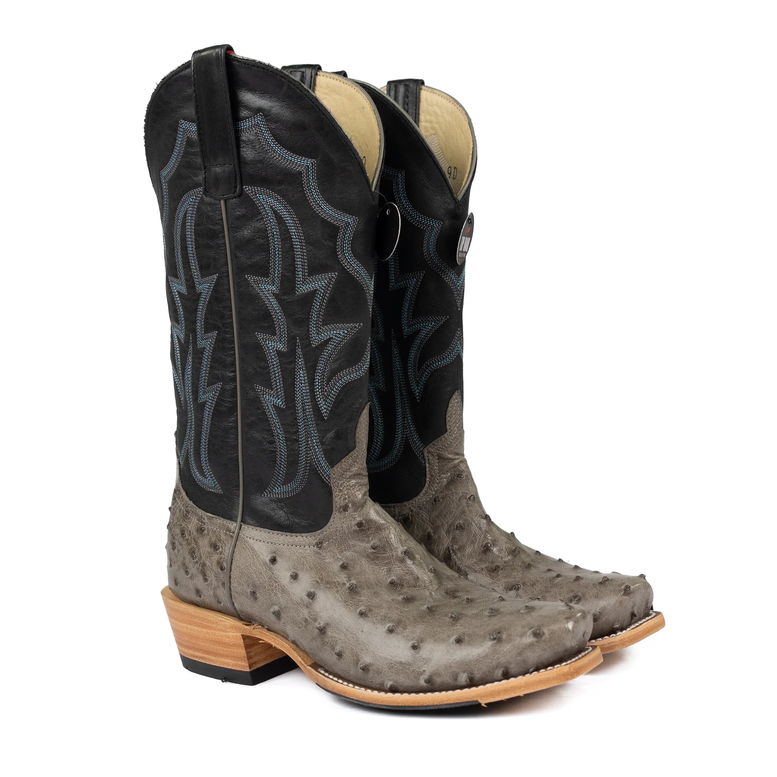 Men's Horsepower Serpentine Full Quill Ostrich Cutter Toe Boots HP9549
