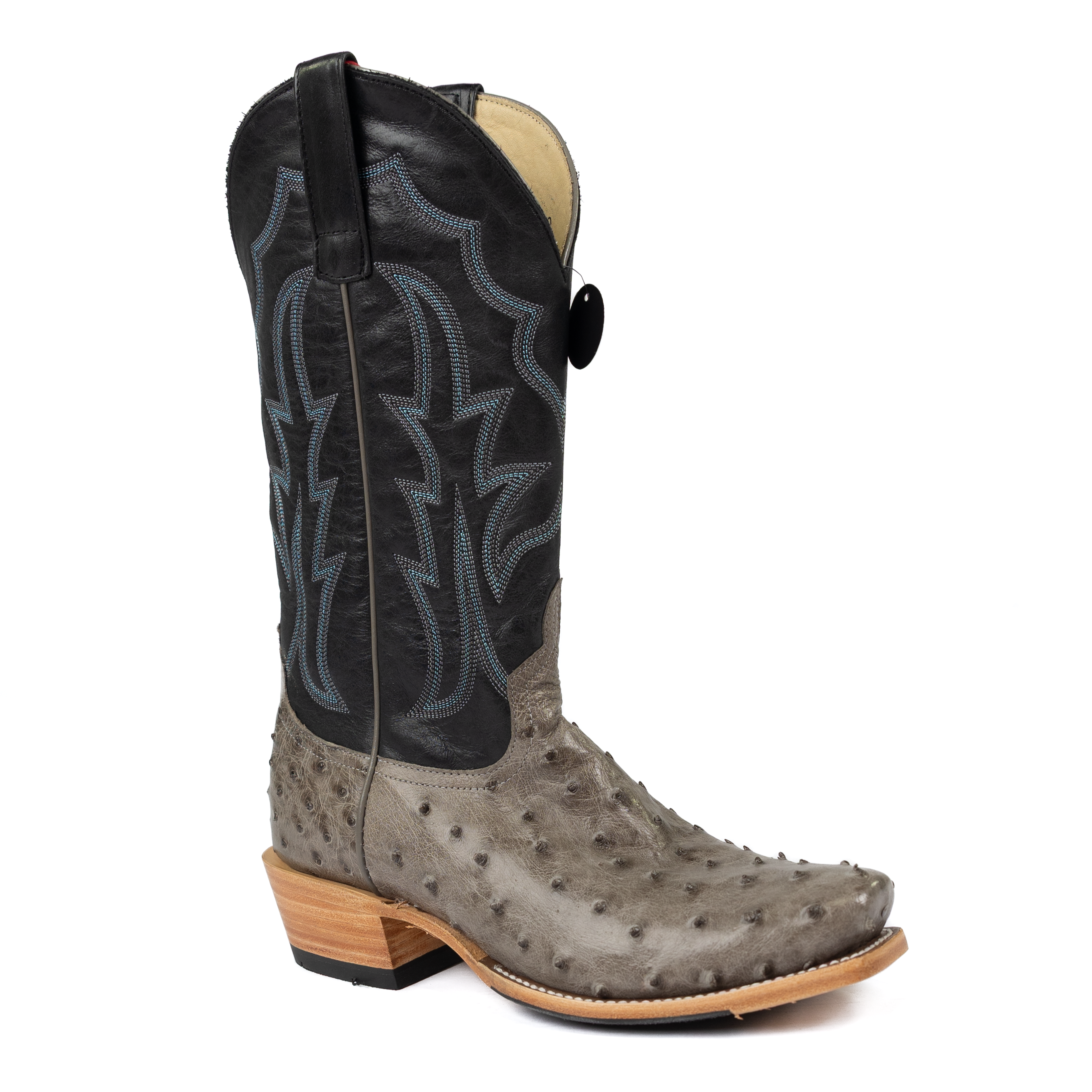 Men's Horsepower Serpentine Full Quill Ostrich Cutter Toe Boots HP9549
