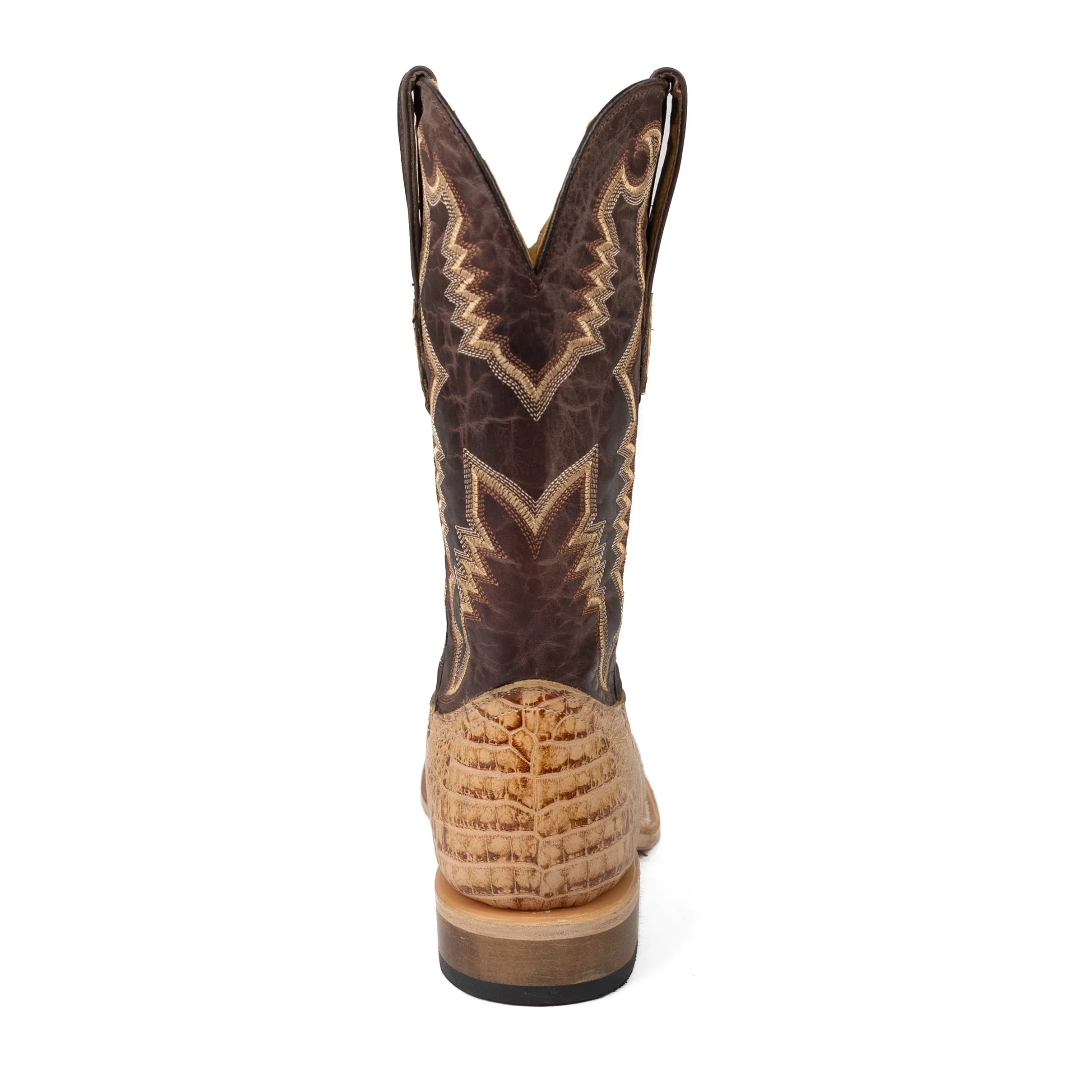Men's Cowtown Oryx Caiman Belly Print Square Toe Western Boots Q6153