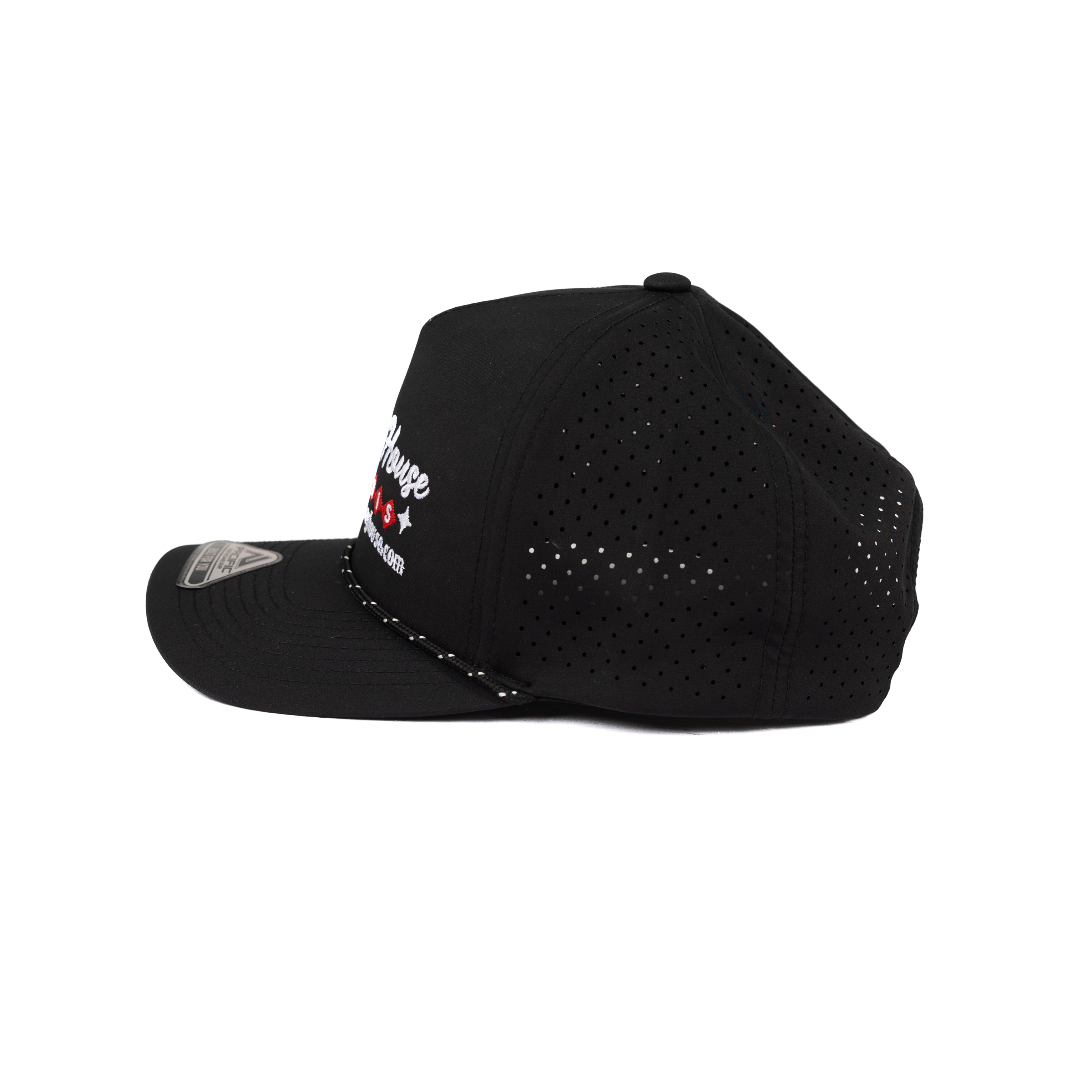 Crazy House Black Cap with Diamonds