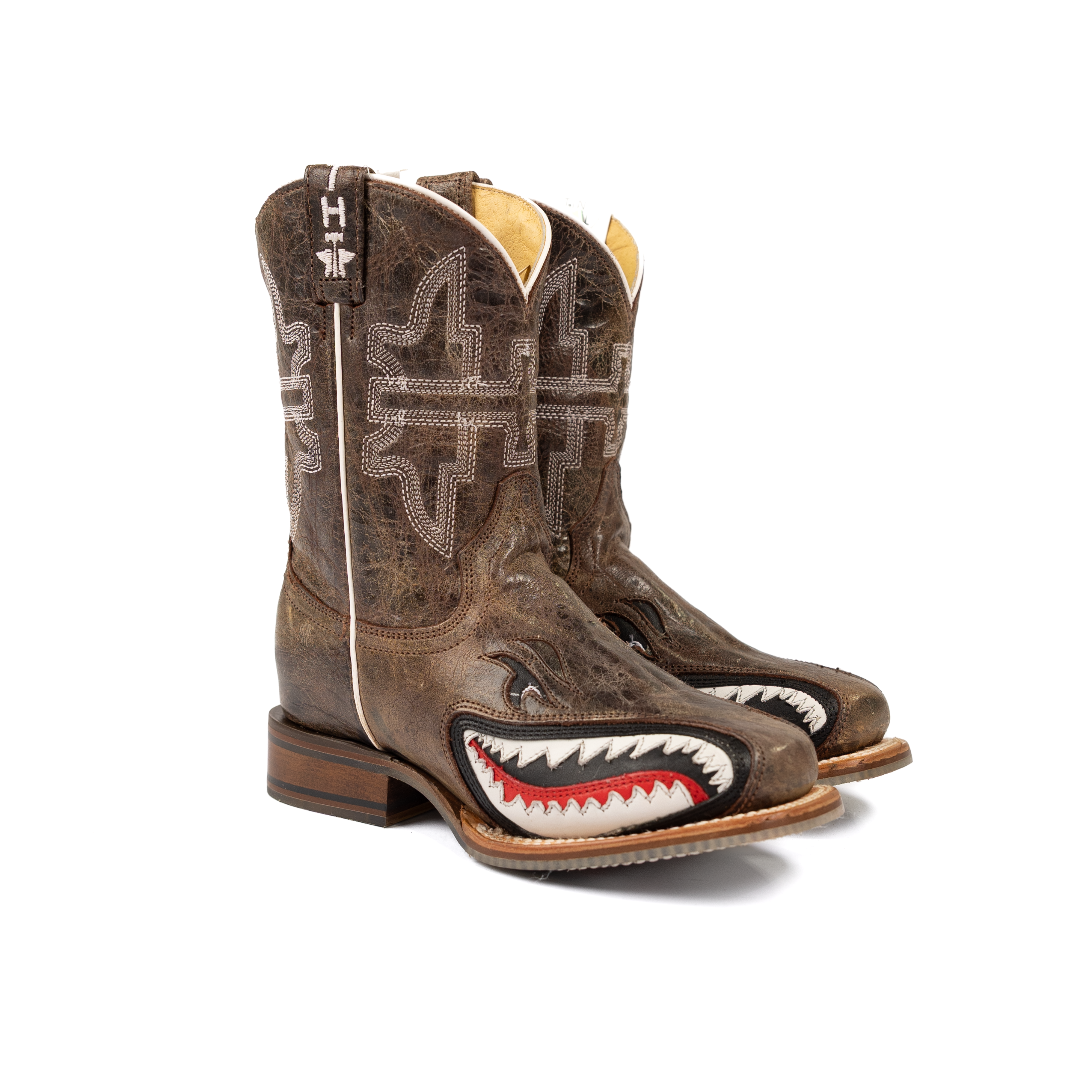 Boy's Tin Haul Sharky with Man Eater Sole Western Boot 14-018-0007