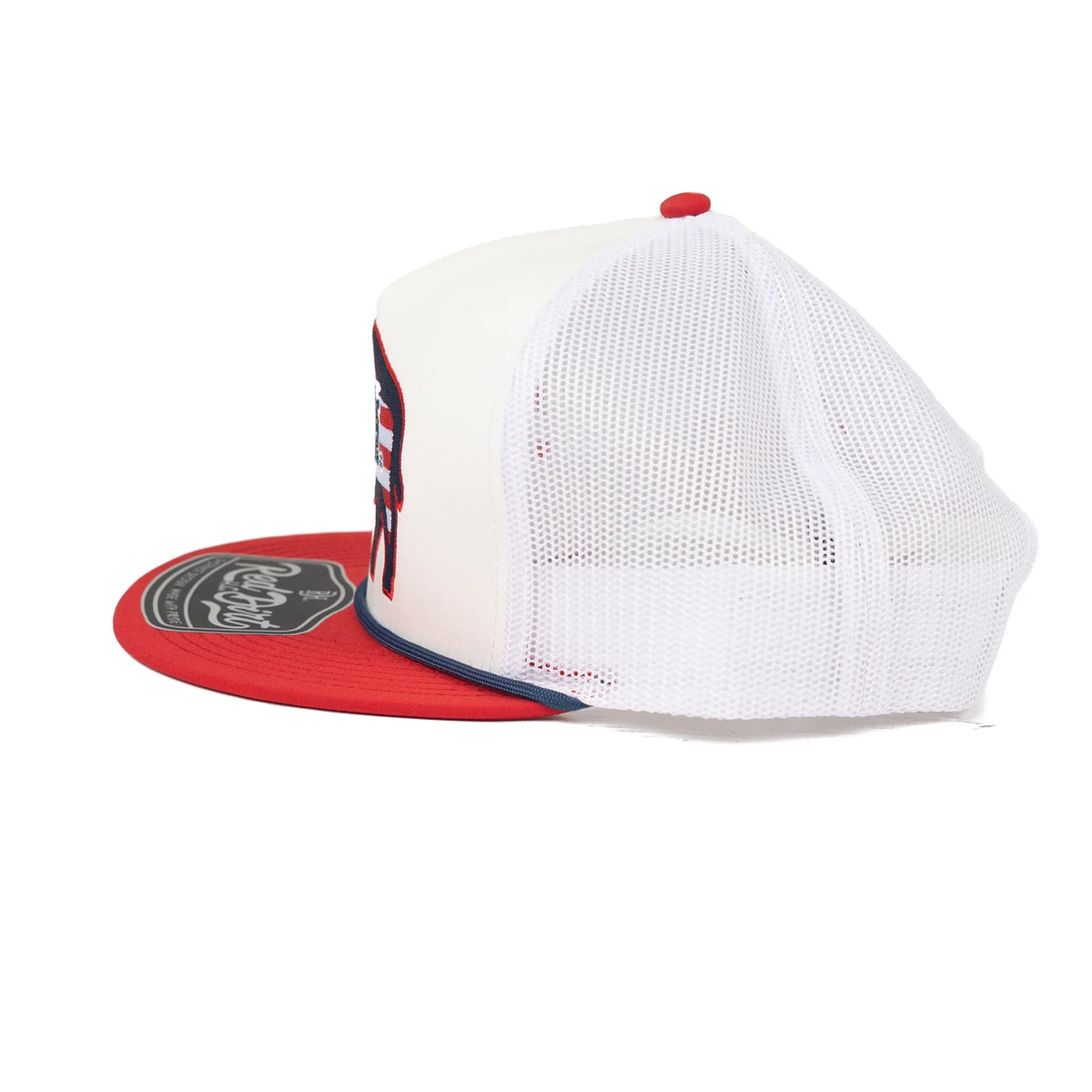 Red Dirt Hat Co White Snapback with USA Buffalo RDHC-634