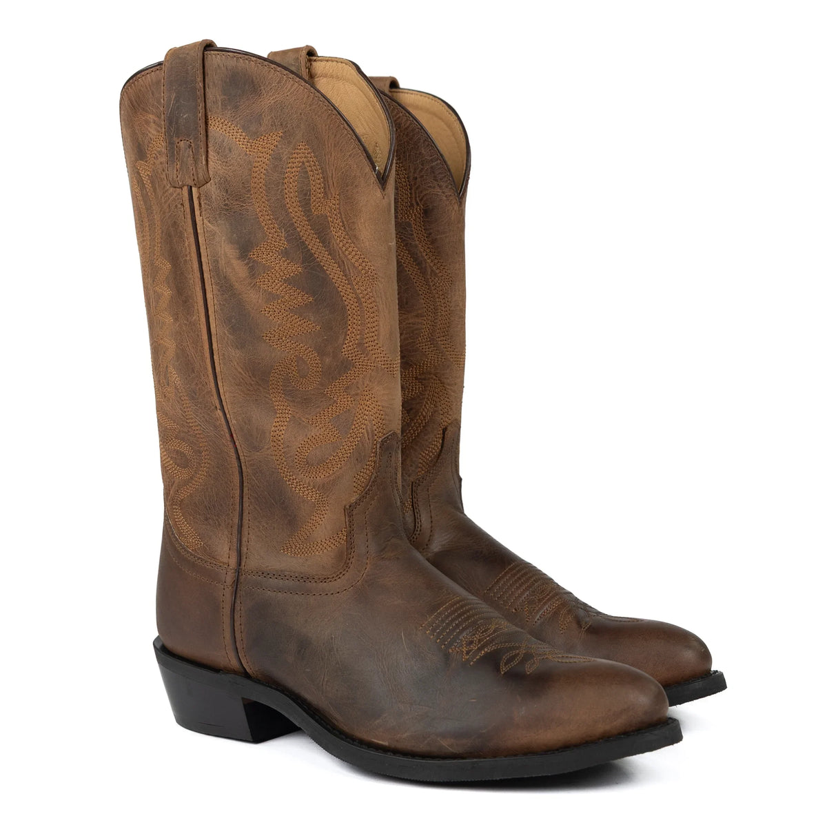 Men's Smoky Mountain Denver Brown Distressed Western Boots 4034