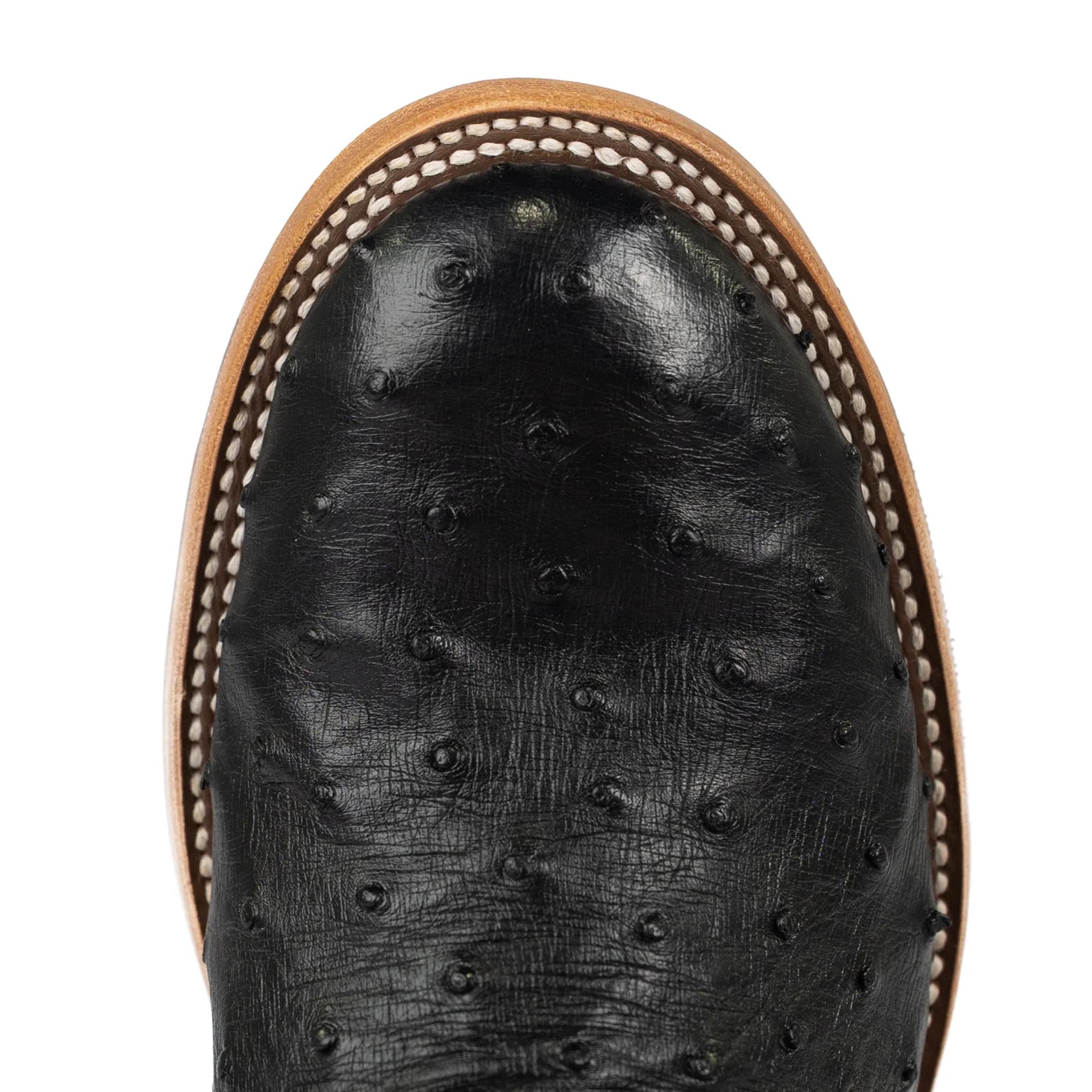 Men's Horsepower Black Full Quill Ostrich Round Toe Boots HP6016