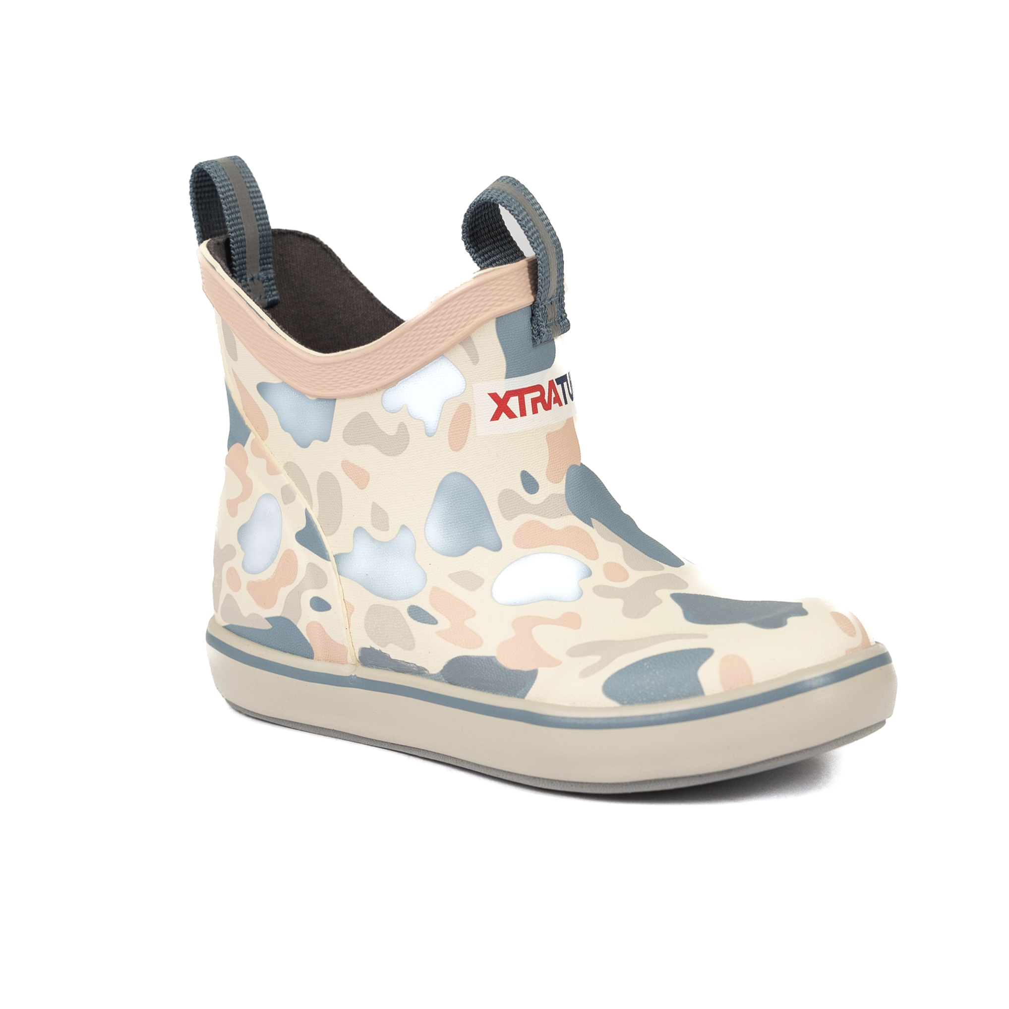 XTRATUF Youth Ivory Duck Camo Ankle Deck Boots XKABDC30