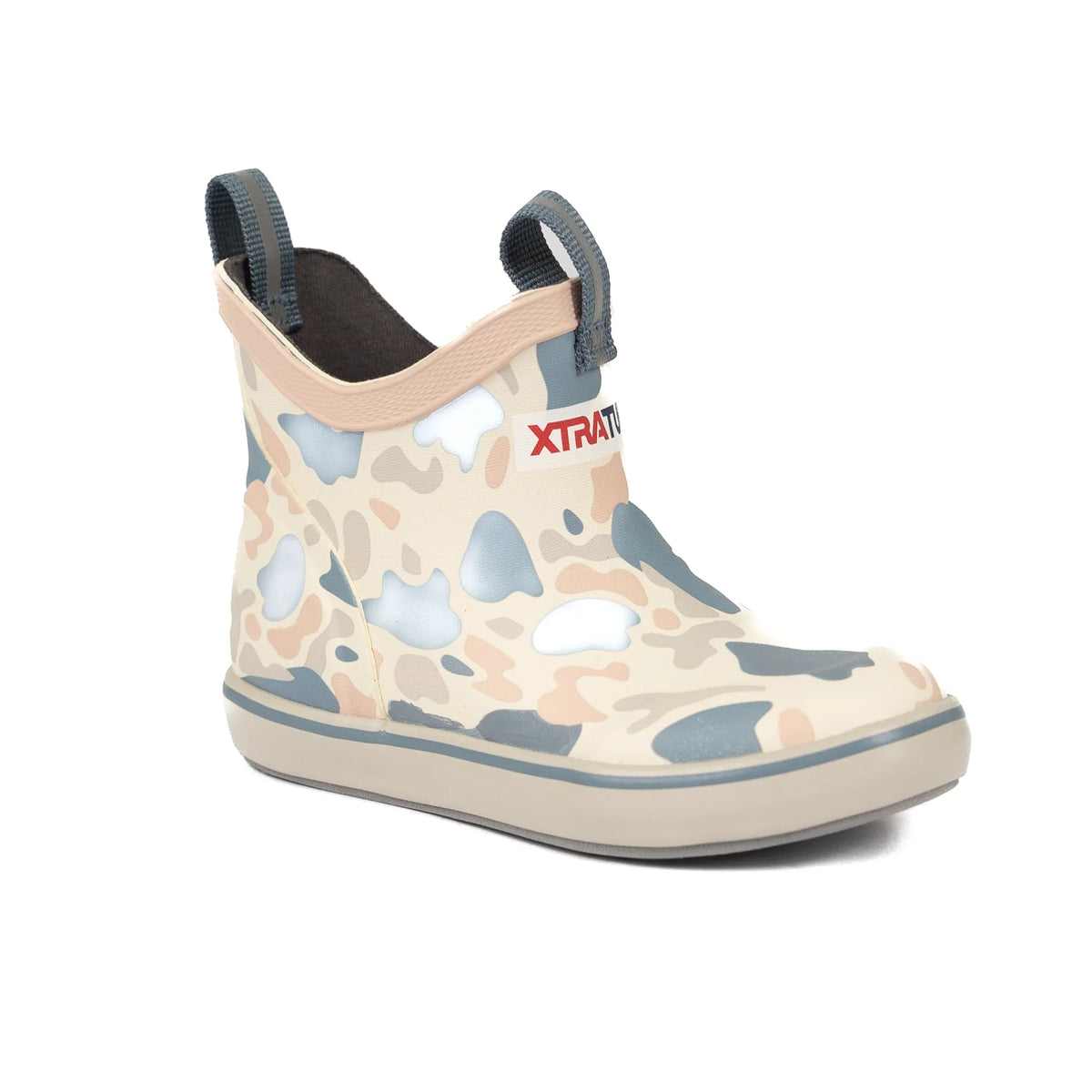 XTRATUF Youth Ivory Duck Camo Ankle Deck Boots XKABDC30