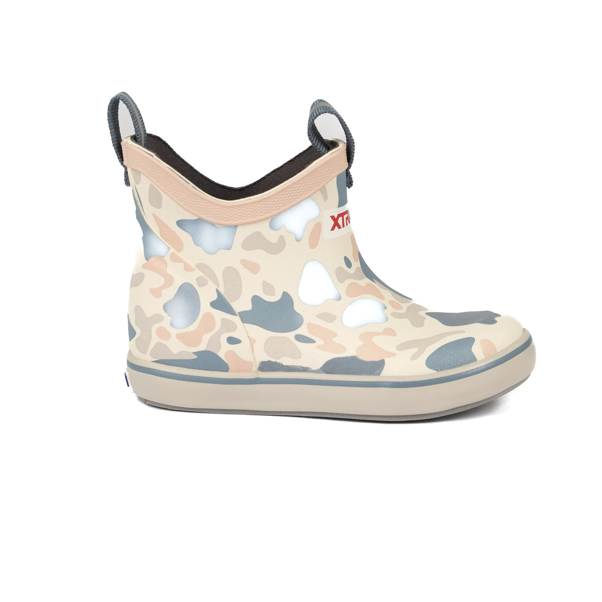 XTRATUF Youth Ivory Duck Camo Ankle Deck Boots XKABDC30