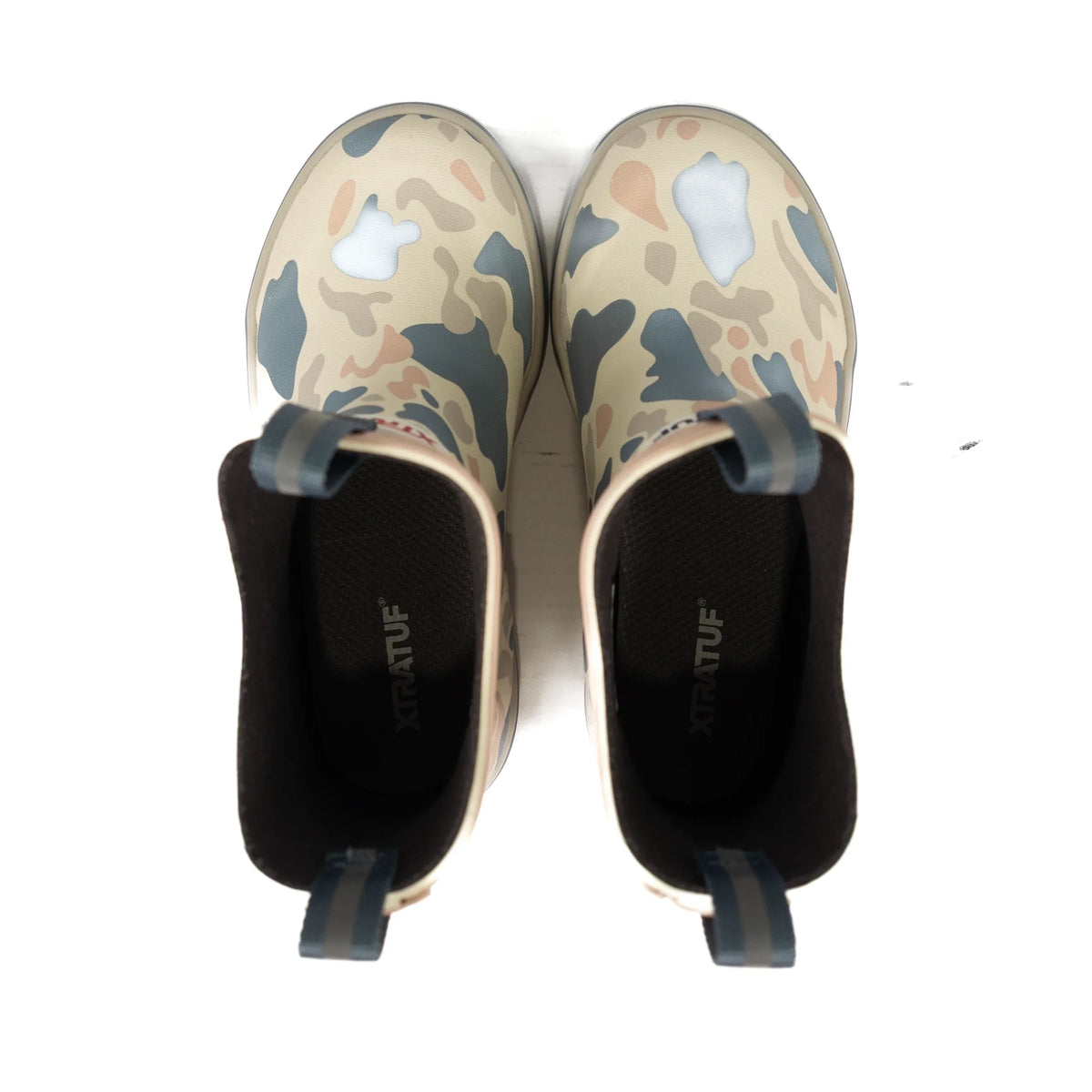 XTRATUF Youth Ivory Duck Camo Ankle Deck Boots XKABDC30