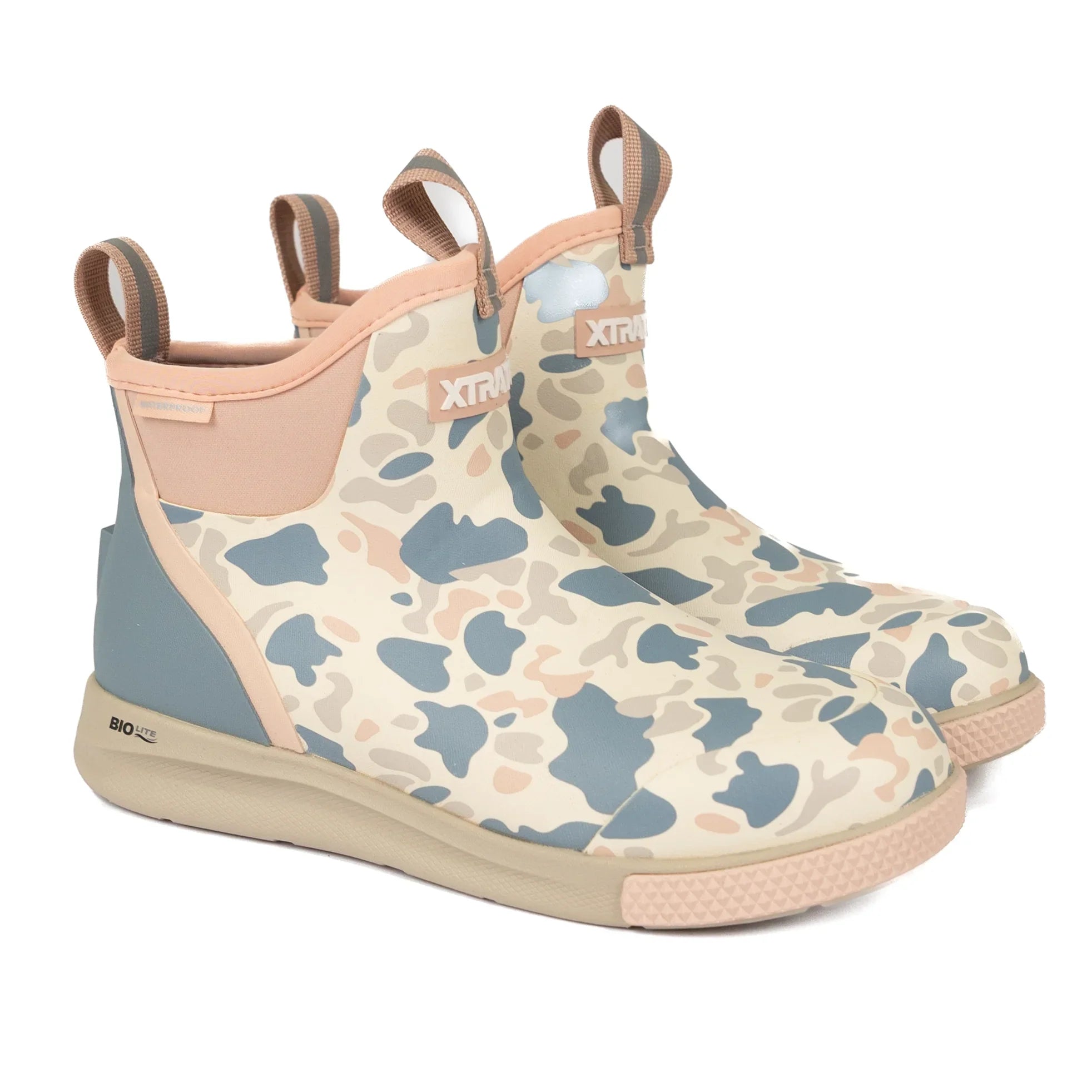 XTRATUF Women's Ivory Duck Camo Camo Sport Ankle Deck Boots XADSWDC4
