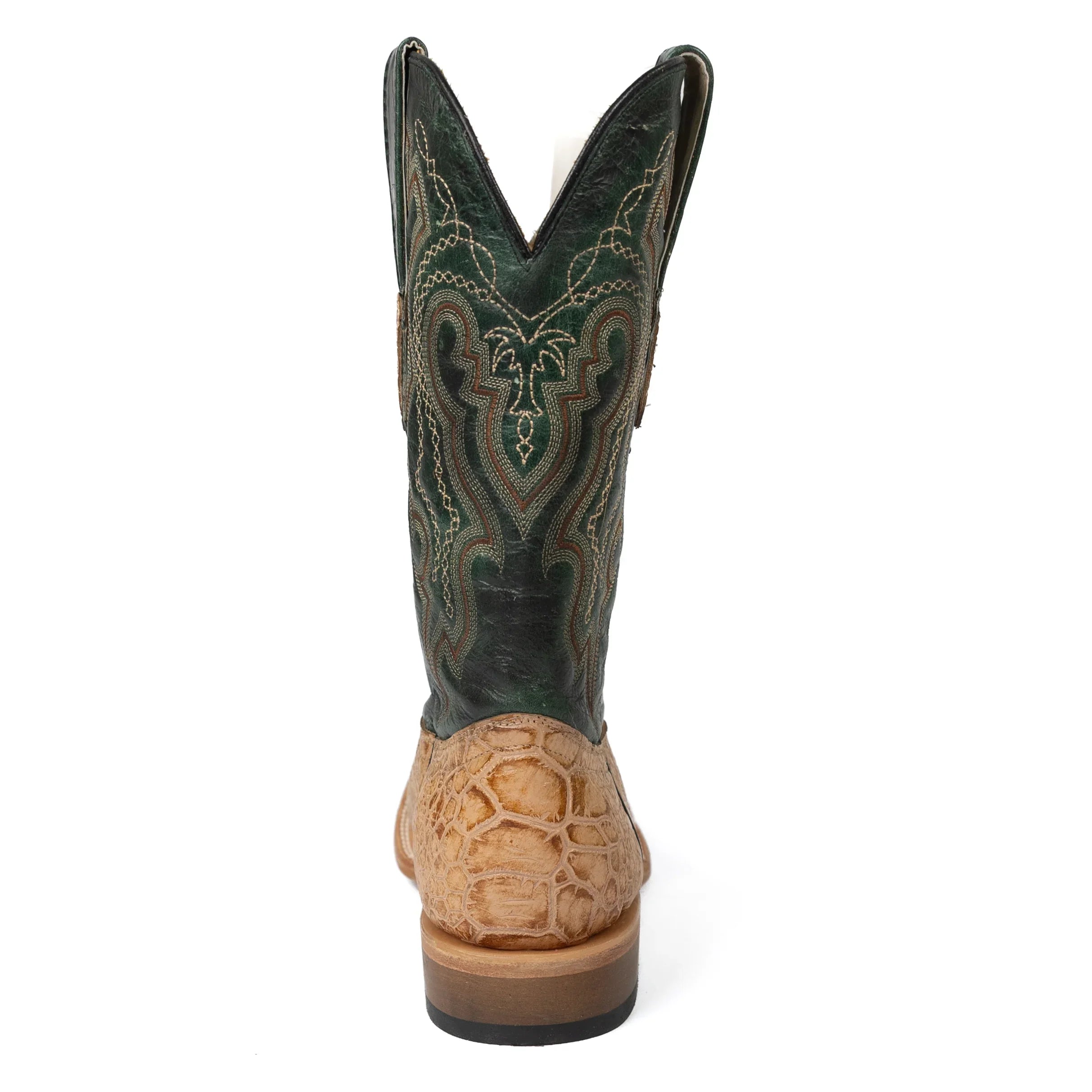 Men's Cowtown Sea Turtle Tan Print Square Toe Boots Q6042